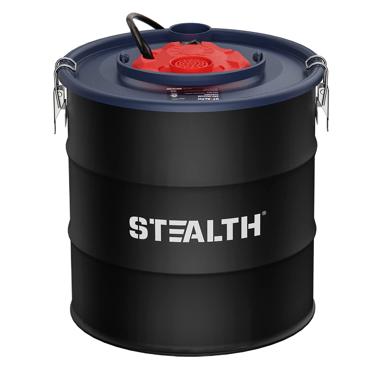 Stealth 4.8 Gallon Ash Vacuum - Powerful Portable Ash Vacuum Cleaner for Fireplaces, Wood Stoves, Fire Pits & Pellet Stoves (Model EMV05S) - Ideal for Home, Camping & Outdoor Fireplace Maintenance