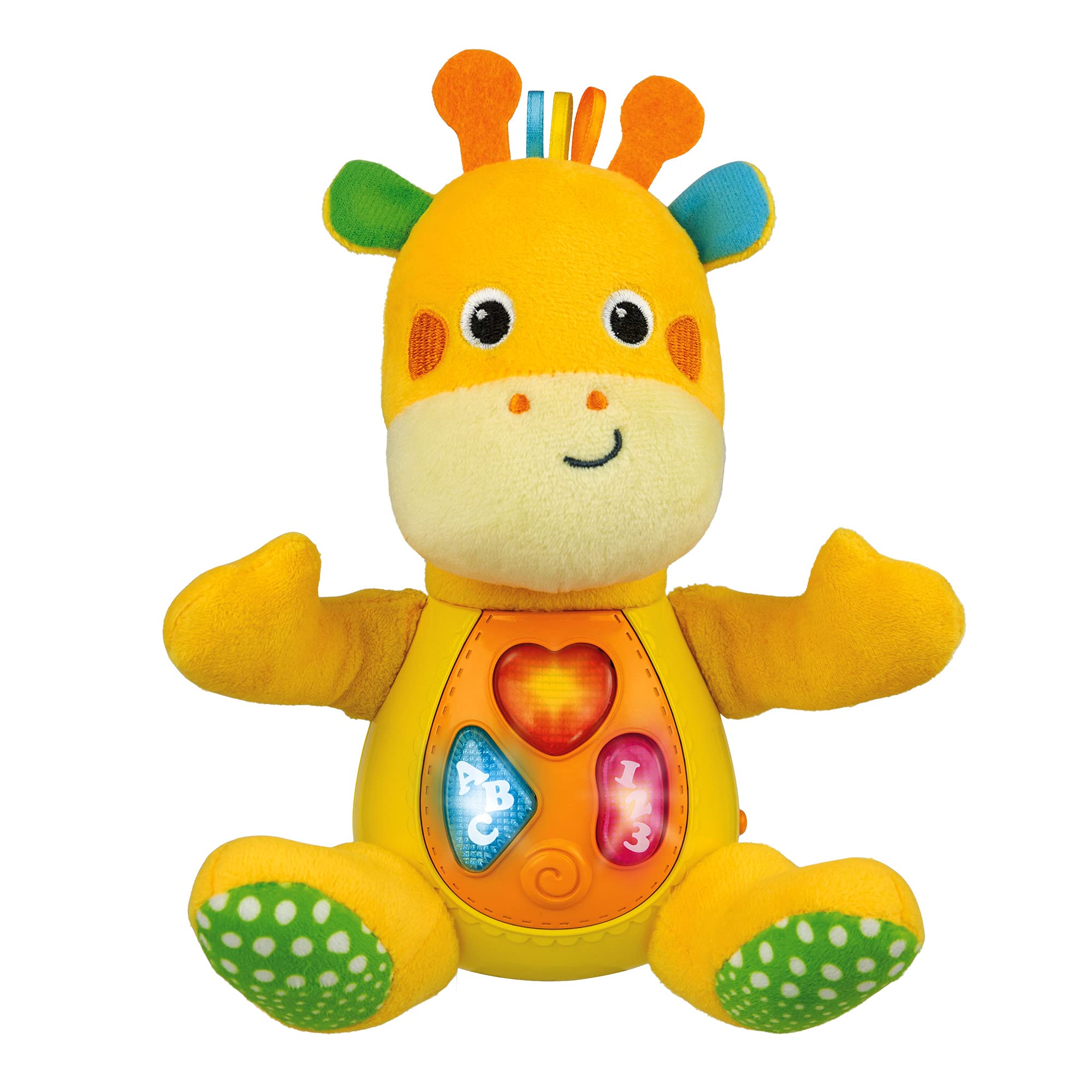 KiddoLab Sing 'N Learn with Me Plush Giraffe - Interactive Musical Stuffed Animal Toy with 3 Light-Up Buttons, 4 Nursery Rhymes & Sound Effects - Soft Educational Toy for Babies & Toddlers - Perfect for Playtime, Bedtime & Early Learning Development