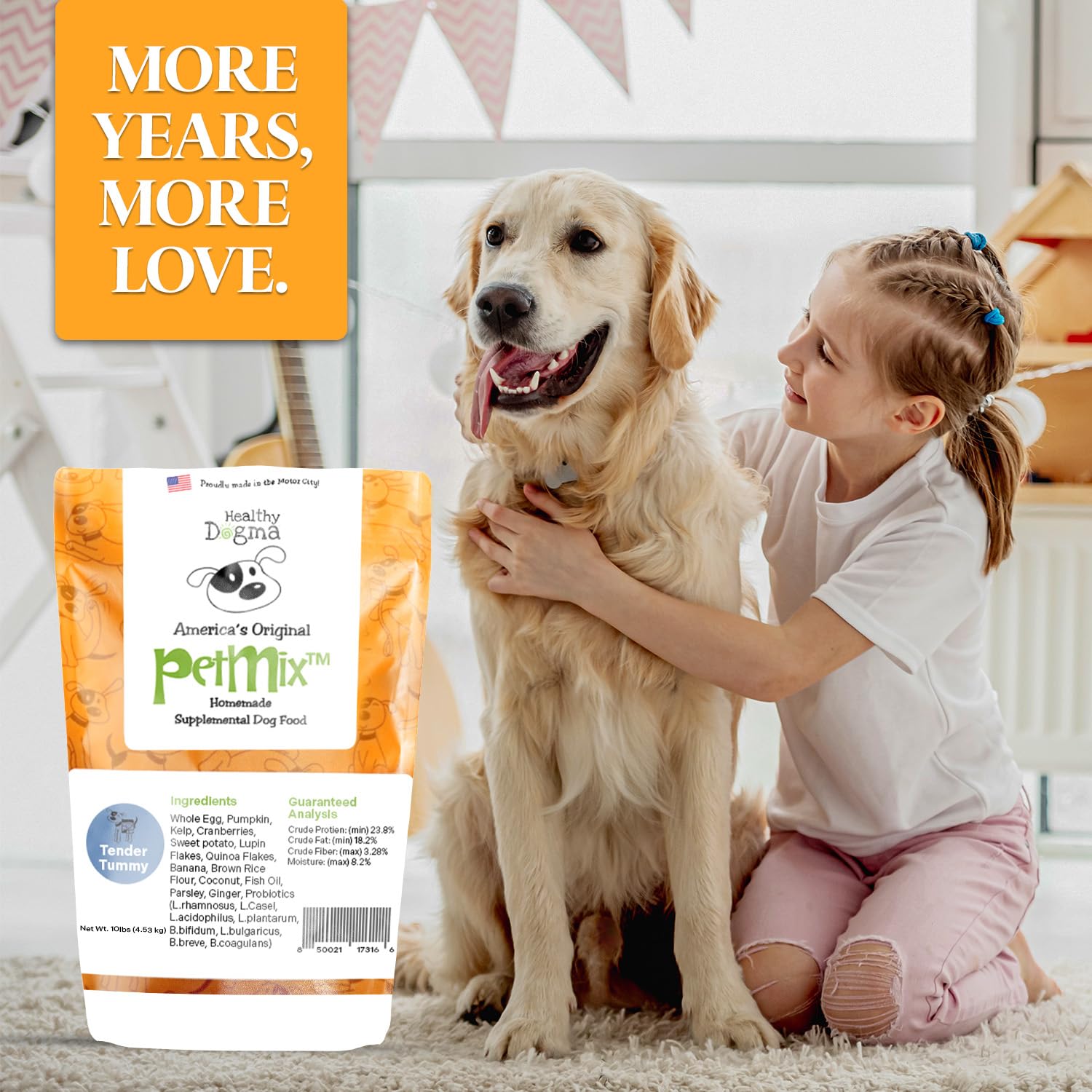 Healthy Dogma - Grain Free Dehydrated Dog Food for Sensitive Stomachs - Natural Homemade Dog Meal with Clean Ingredients, No Preservatives - Tender Tummy Formula (10lbs) - Ideal for Dogs with Digestive Issues & Food Allergies