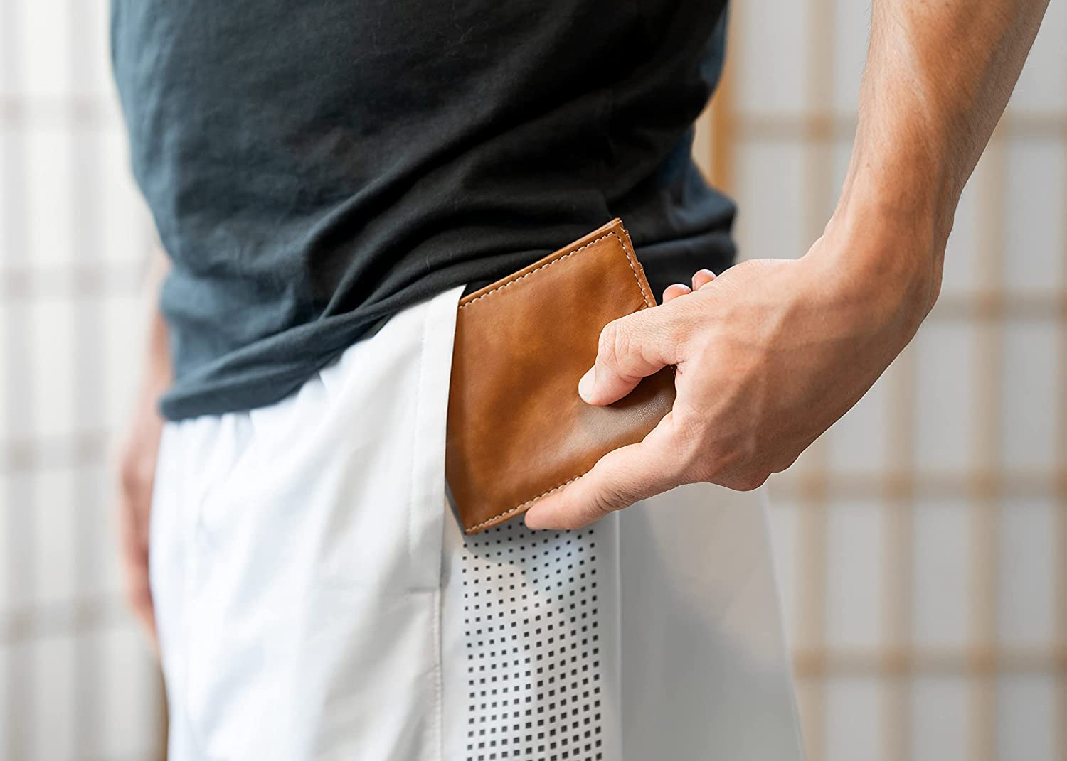 Rico Industries Nationals Laser Engraved Genuine Leather Brown Billfold Wallet for Men - Slim RFID Blocking Bifold Wallet with ID Window, Perfect Gift for Dad, Husband, Boyfriend (Office, Travel, Everyday Carry)