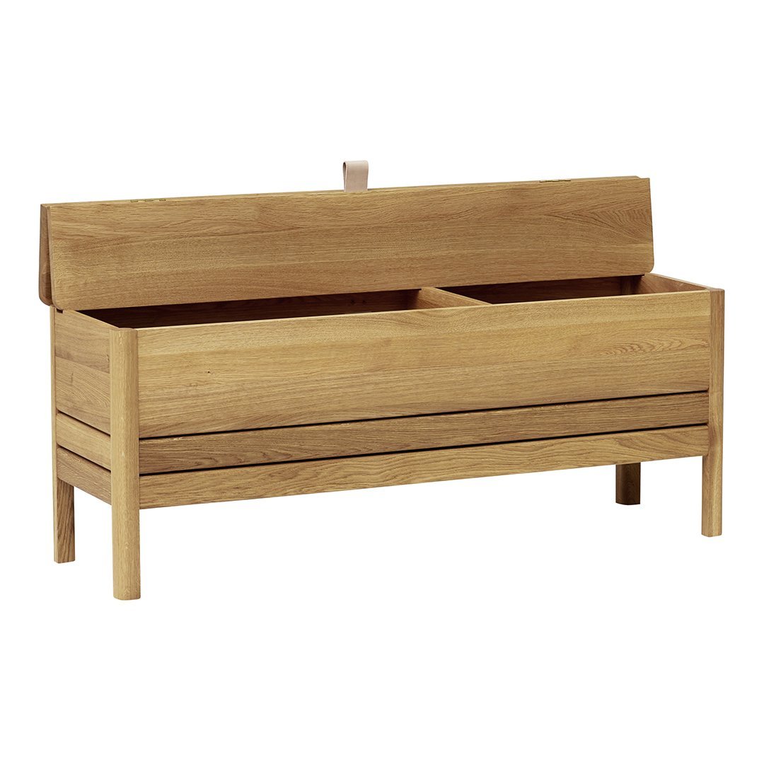Modern A-Line Storage Bench with Cushion - Upholstered Entryway Seat, Shoe Storage & Organizer for Hallway, Living Room, or Bedroom
