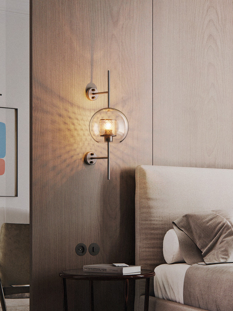 Chiswick Modern Glass Wall Light - Sleek Indoor/Outdoor Sconce for Living Room, Bedroom, Hallway & Patio Lighting