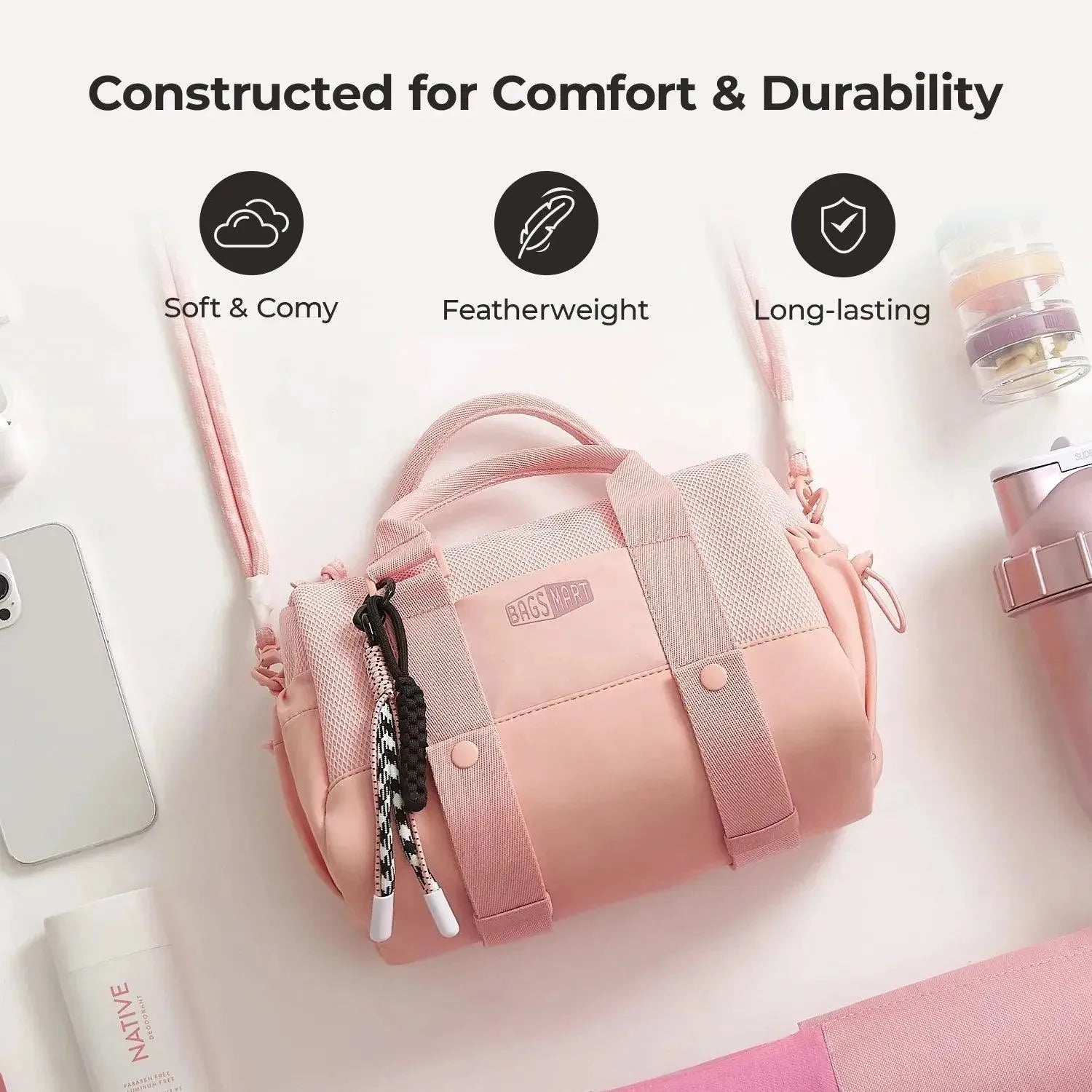REIKI 5.5L Mini Duffle Bag - Lightweight Compact Gym Bag for Workout, Yoga, Travel & Sports - Water-Resistant Small Duffel for Men & Women