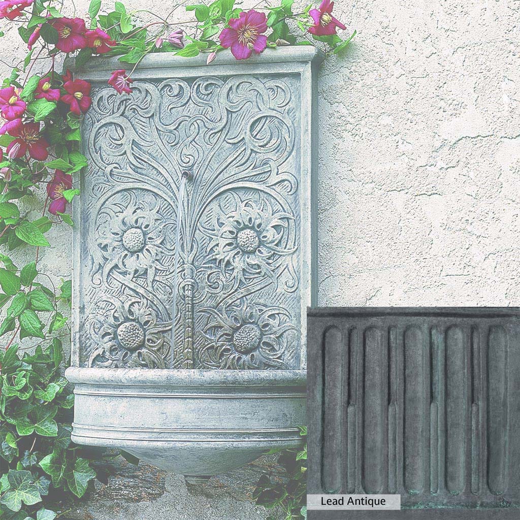 Campania International Sussex Wall Fountain - Outdoor Garden Water Feature for Patio, Yard, and Landscape Decor