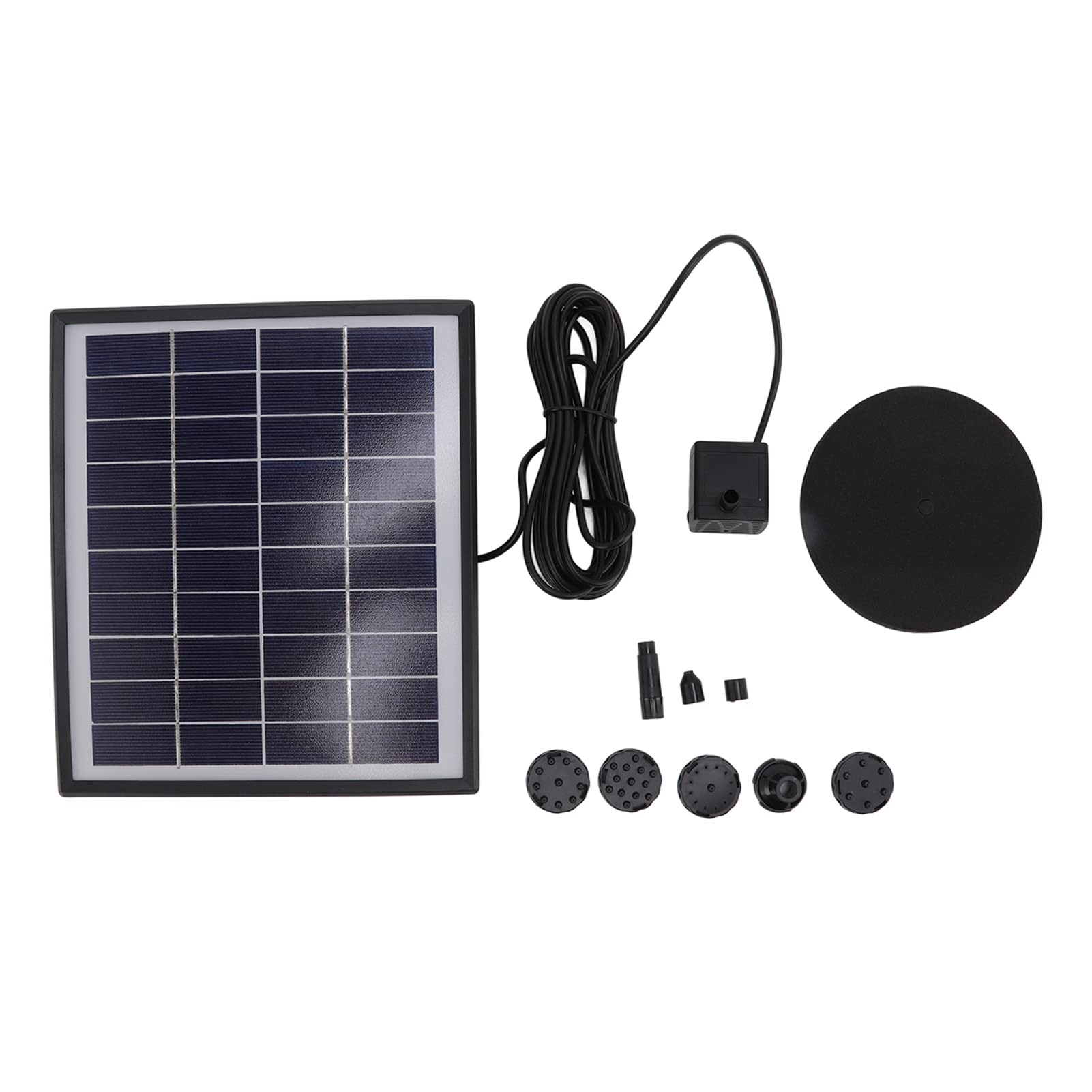 Solar Powered Fountain Pump - 12V Floating Water Pump for Outdoor Ponds, Gardens & Bird Baths | Portable, Easy to Clean Solar Water Feature for Patio, Yard & Backyard Decor