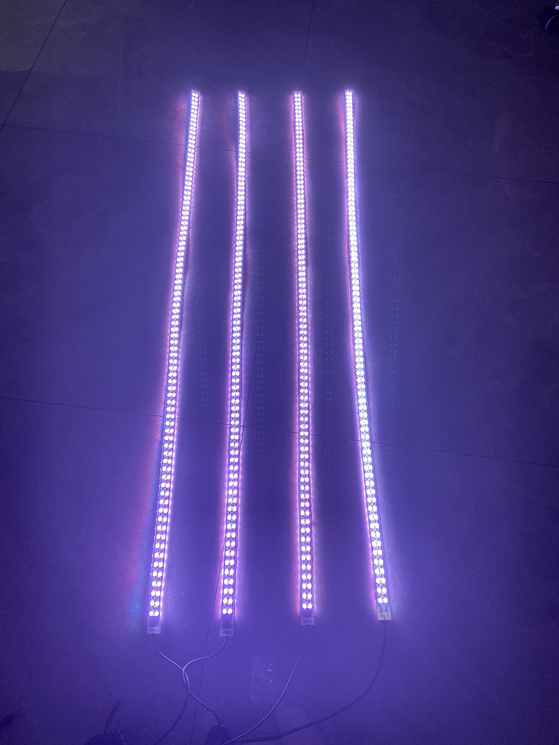 4FT RGB Multi-Color Changing LED Light Strips - 600 LEDs x4PCS, Dual Brightest Double Row Underglow Truck Wheel Lights for 15.5'' Tires | Perfect for Car Customization, Off-Road Vehicles & Nighttime Driving