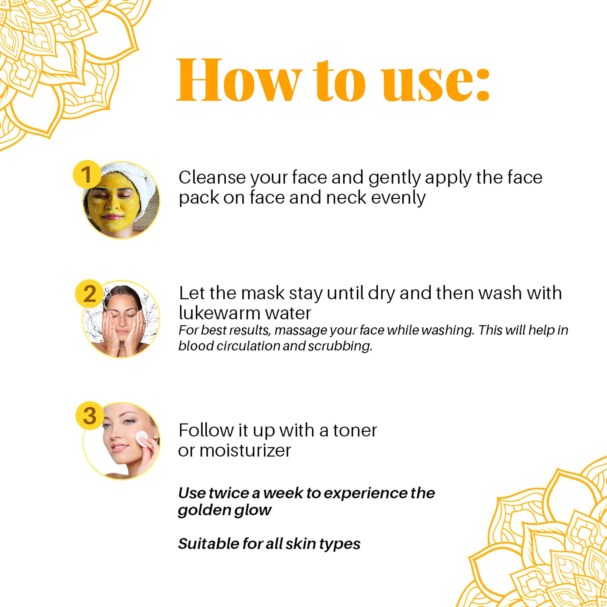 24 Hours Organic Ubtan Powder Face Pack for Women & Men - Natural Skincare for Glowing Soft Skin, Tan Removal, Deep Cleansing, Exfoliation, Anti-Acne & Blackhead Treatment - 100g with Free Rose Water - Perfect for Daily Beauty Routine & Spa Treatments