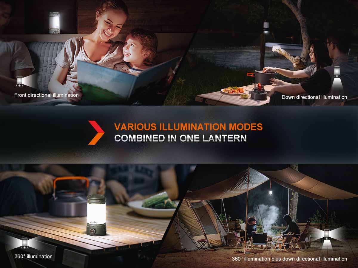 Fenix CL26R PRO Rechargeable Camping Lantern - 400 Lumens, USB-C, IP66 Waterproof, Perfect for Outdoor Adventures, Hiking, Emergency & Power Outages