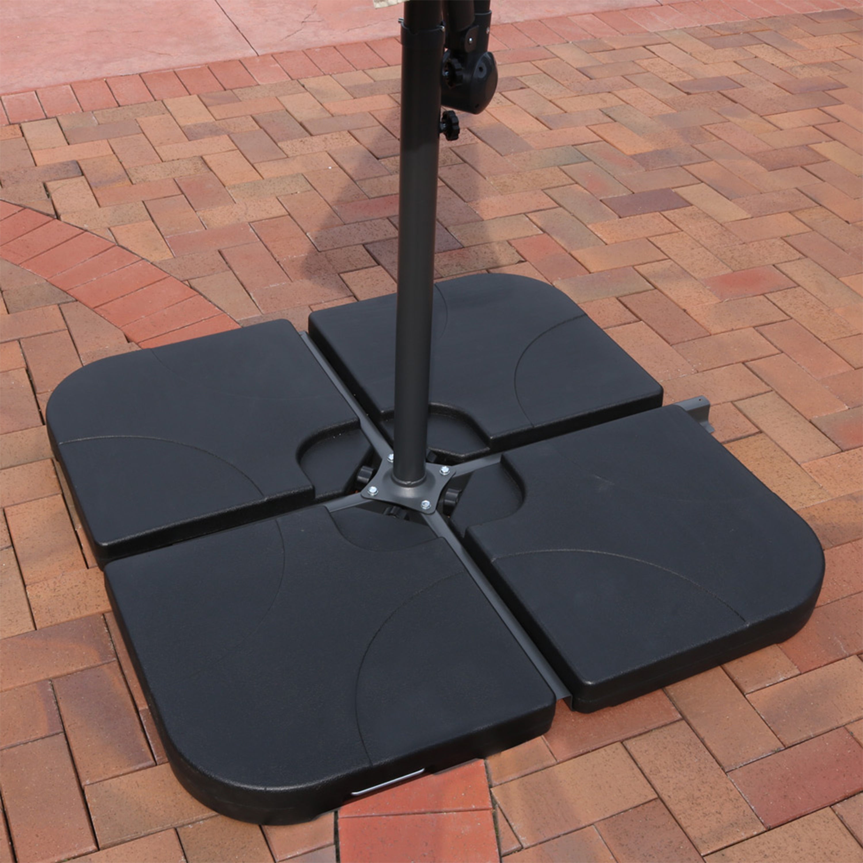Heavy Duty Cantilever Umbrella Base Plates - Set of 4 for Sand or Water Weight - Perfect for Patio, Poolside, and Outdoor Events