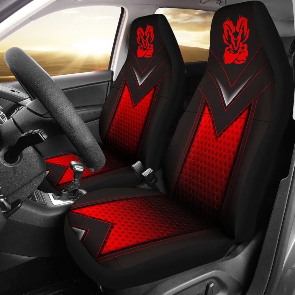 Premium Black & Red Dodge Ram Custom Car Seat Covers - Universal Fit for 2019-2023 Models - Heavy Duty Neoprene Protection for Trucks & Off-Road Adventures