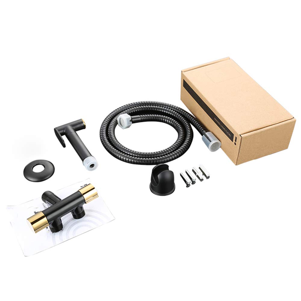 Portable Brass Bidet Sprayer Kit - Cold Water Toilet Bidet Sprayer with High Pressure Nozzle for Bathroom & Travel Use