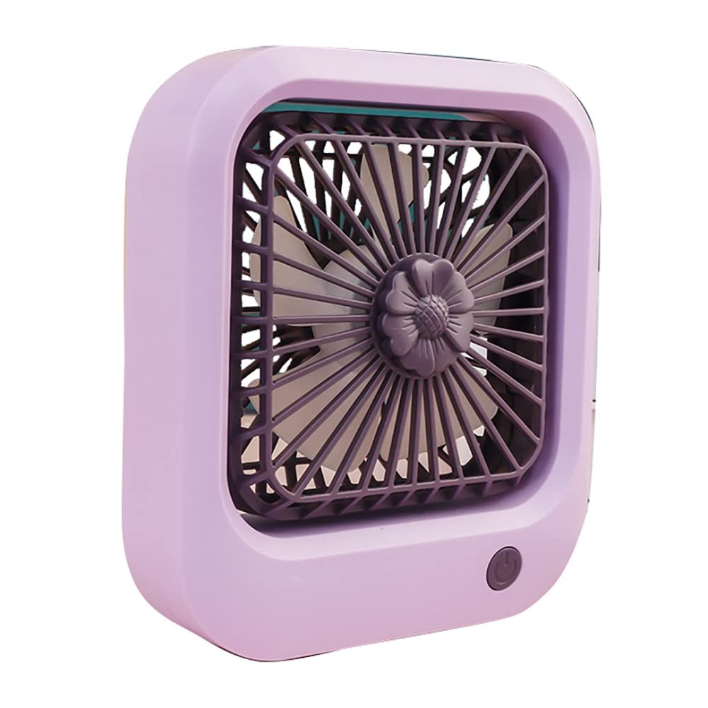 3-Speed USB Desktop Fan - Personal Mini Fan for Home, Office, Travel, Hiking & Camping | Purple Portable Cooling Fan for Computer, Desk & Outdoor Adventures