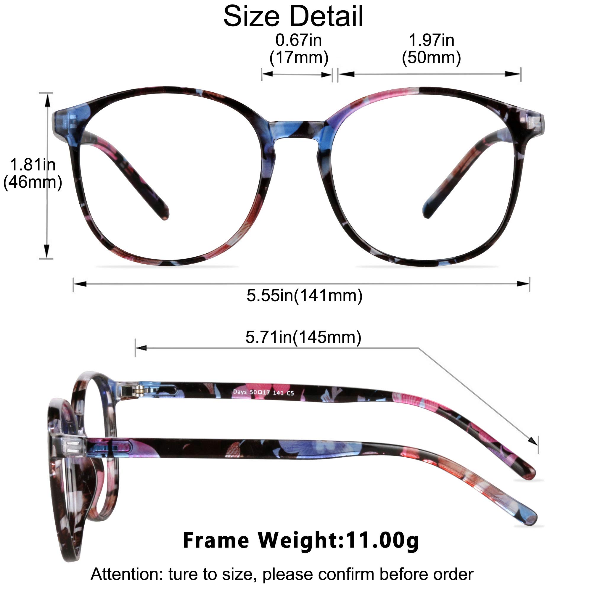YEIN Blue Light Blocking Glasses for Women & Men - Anti Eyestrain, UV & Glare Protection - Computer, Gaming & TV Glasses for Digital Eye Relief