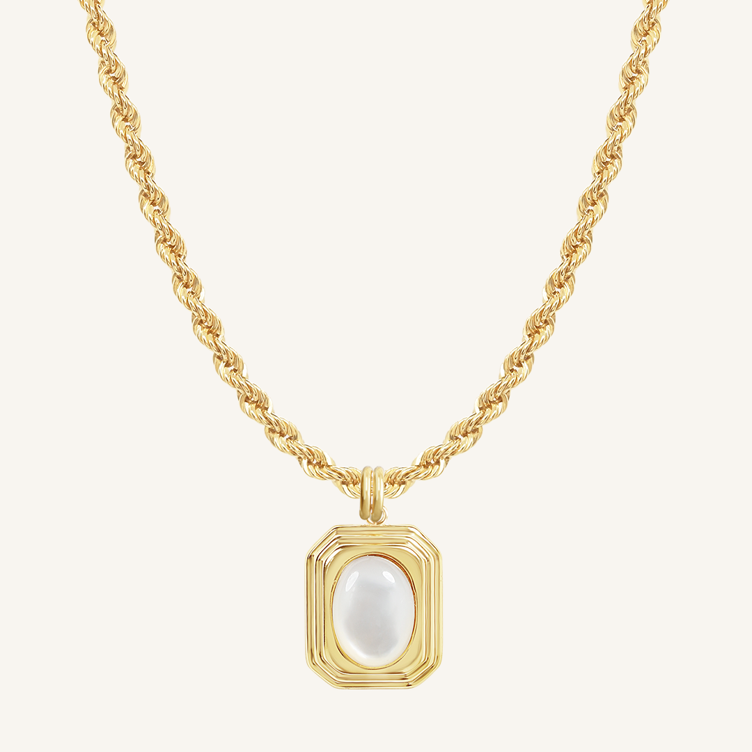 Renewal Mother of Pearl Charm Necklace - Elegant Handmade Jewelry for Women, Perfect Gift for Birthday, Anniversary & Special Occasions | Boho Chic Style for Everyday Wear & Formal Events