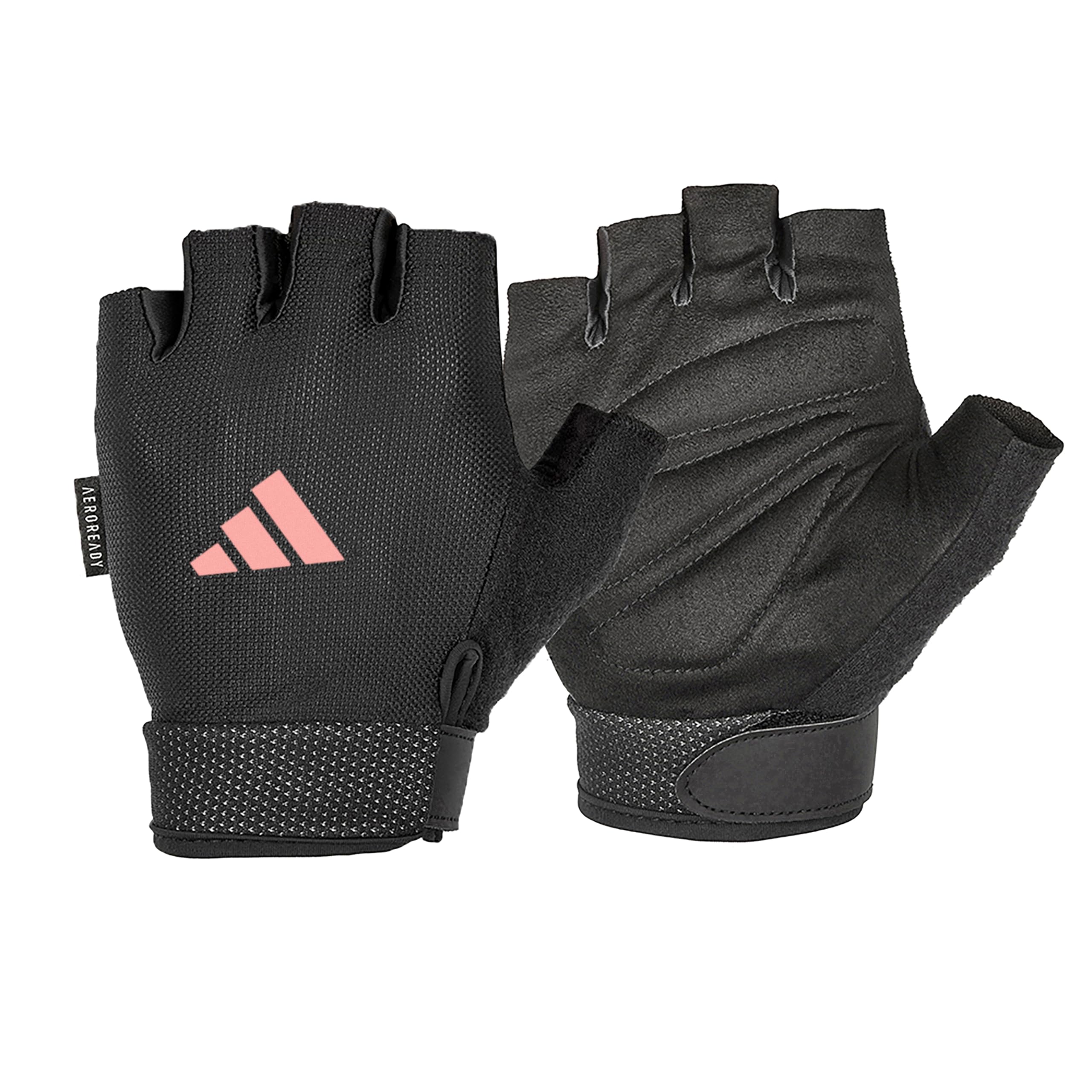 adidas Essential Weightlifting Gloves for Men & Women - Adjustable Fingerless Gym Gloves for Weight Training, CrossFit, Powerlifting - Enhanced Grip & Wrist Support for Workout & Fitness