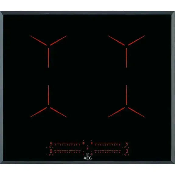 AEG 60cm 4 Zone Induction Cooktop - Pure Black Glass Surface | Fast Heating & Energy Efficient | Perfect for Home Kitchen & Professional Cooking