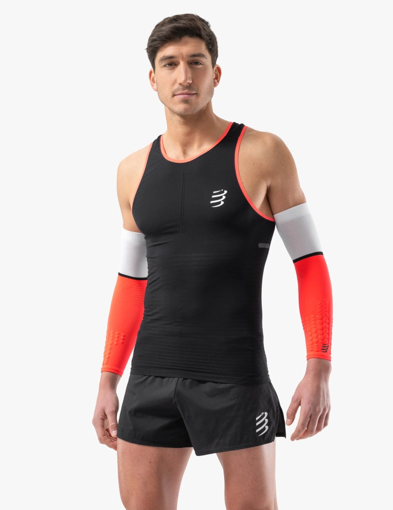 Compressport Men's Pro Racing Singlet - Lightweight Breathable Running Top for Marathon & Triathlon - Black