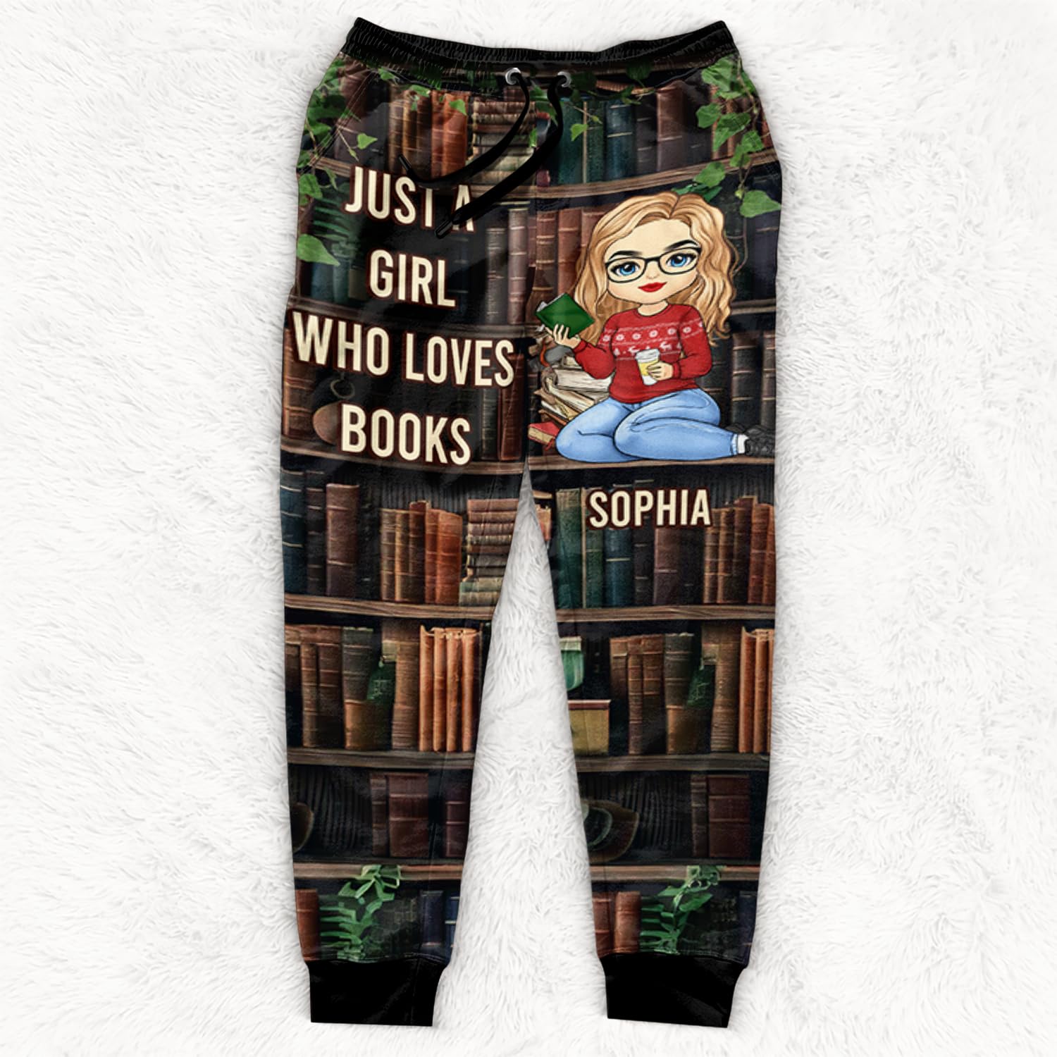 Custom Sweatpants for Women - Personalized Jogger Pants with Book Lover Designs | Christmas & Birthday Gifts for Book Nerds & Bookworms | Cozy Lounge Wear for Reading & Relaxing