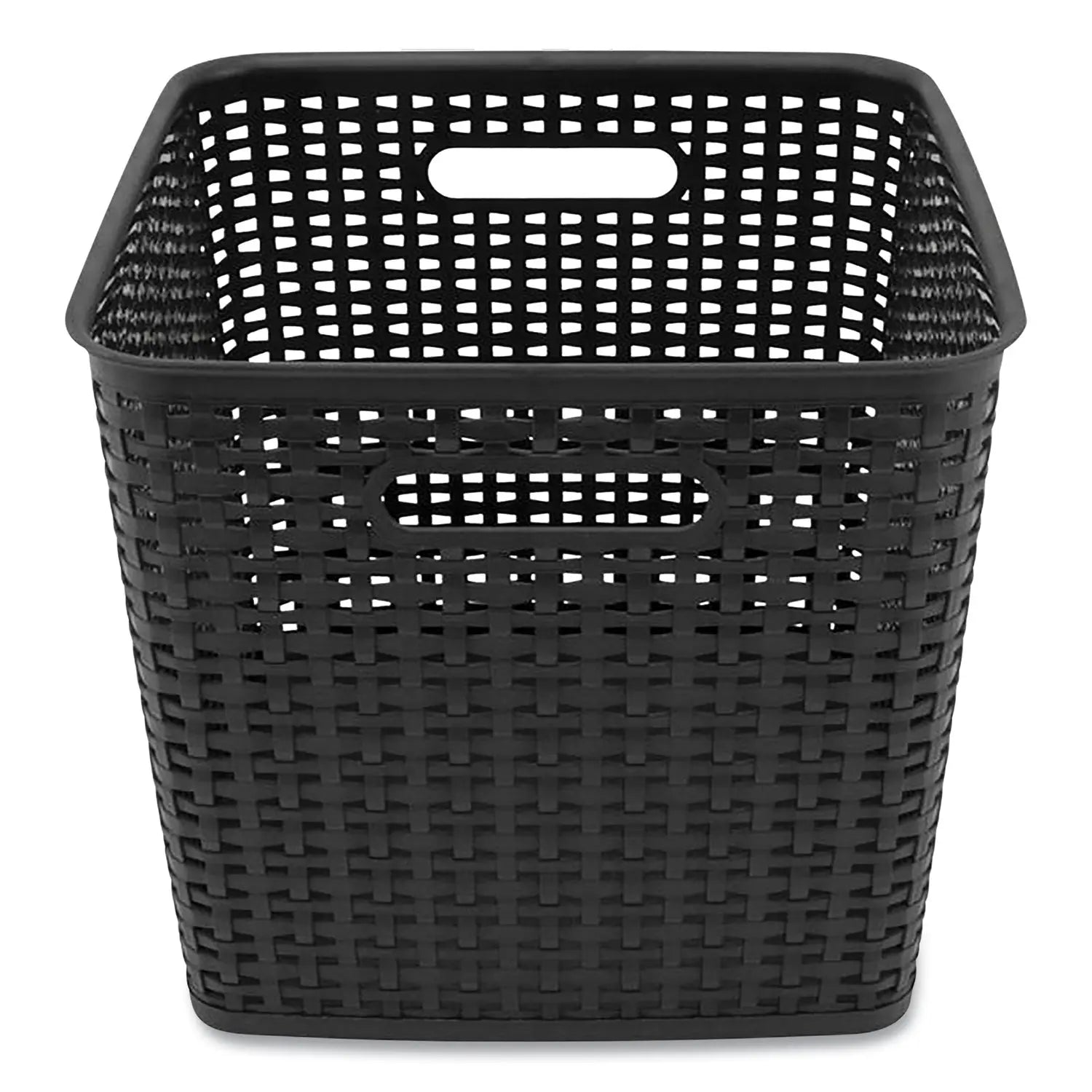 Extra Large Advantus Plastic Weave Storage Bin - 12.6