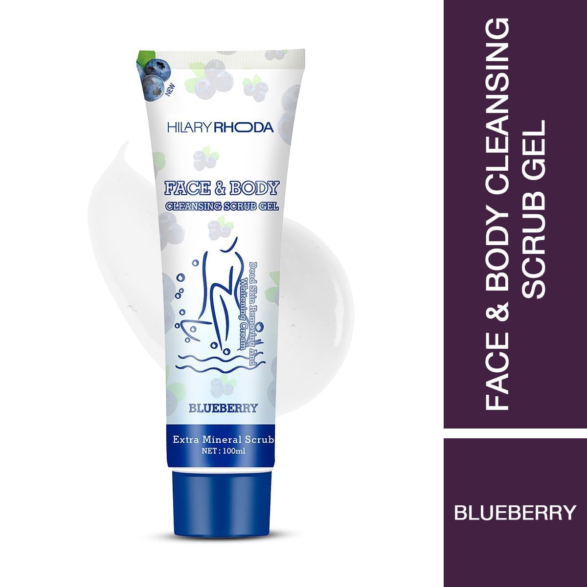 RI Face & Body Cleansing Scrub Gel - Exfoliating Dead Skin Remover for Women, Gentle Oil & Dirt Reducing Facial & Body Wash (100ml) | Perfect for Daily Skincare & Post-Workout Refreshment