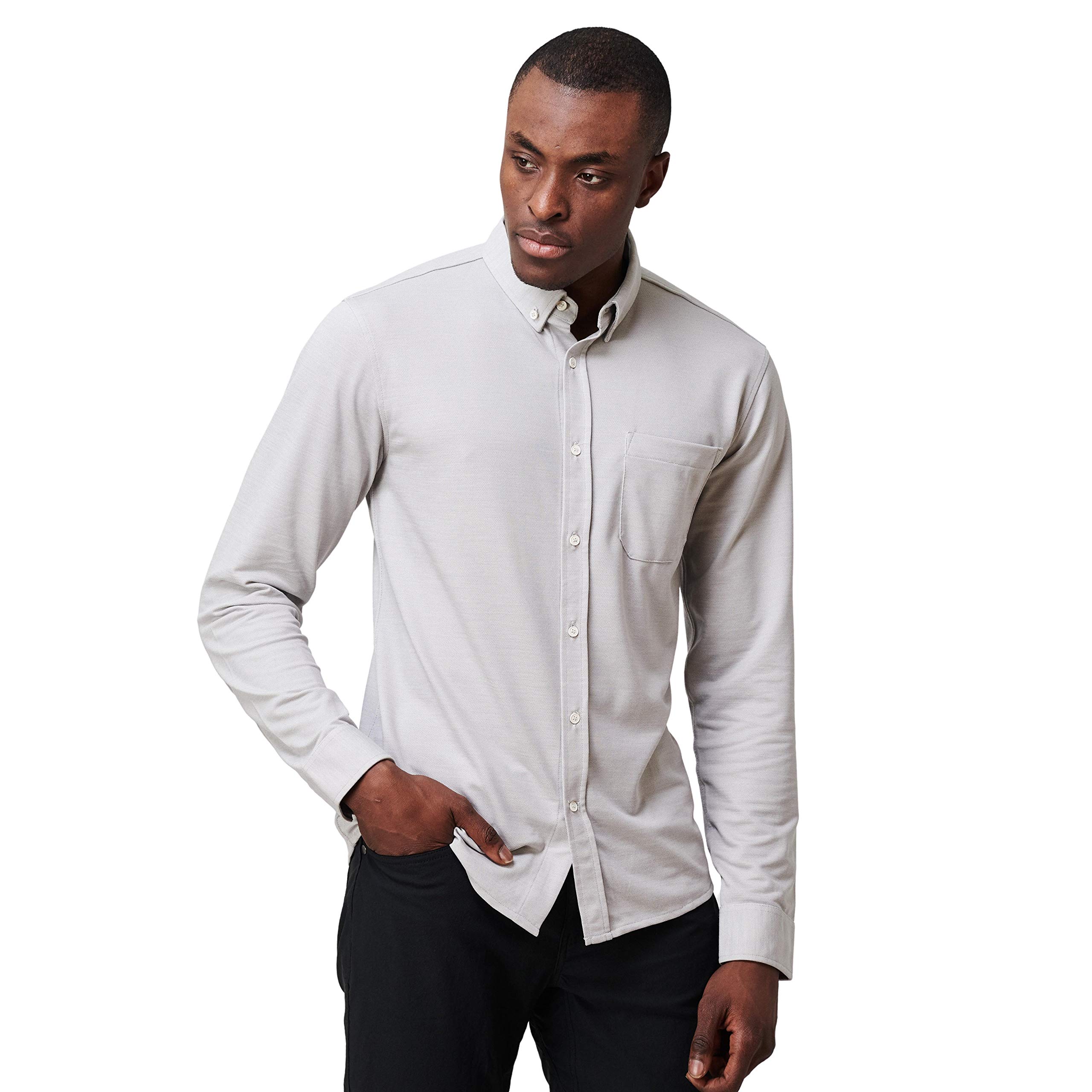 Western Rise Limitless Merino Wool Men's Button-Down Shirt - Breathable, Odor-Resistant & Wrinkle-Free Performance Dress Shirt for Travel, Business & Outdoor Adventures