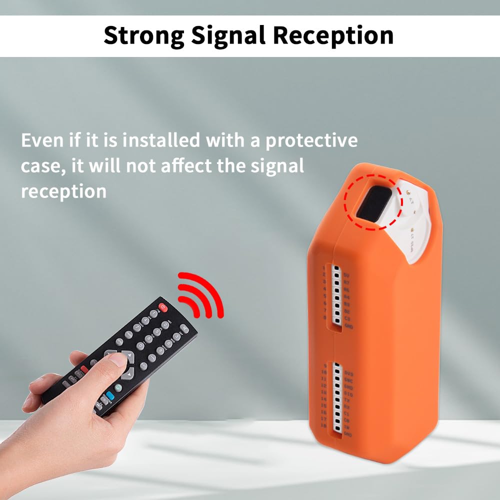 NewHail 2-Pack Soft Silicone Protective Case Cover for Flipper Zero (Orange & White) - Durable Shockproof Cover for Hacking Device, Perfect for Coding, Penetration Testing & DIY Projects