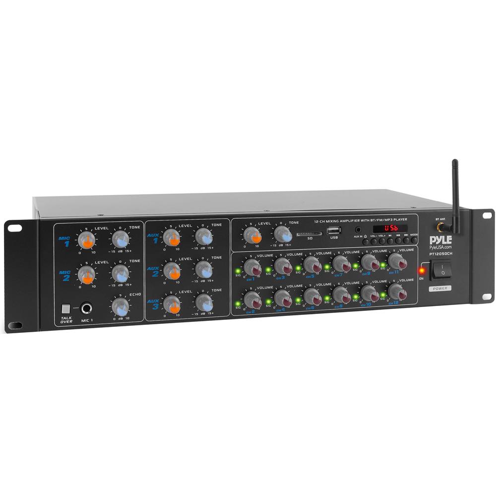 12 Channel Professional Audio Karaoke Mixer Amplifier with Bluetooth - Perfect for Home Parties, Live Performances & Studio Recording