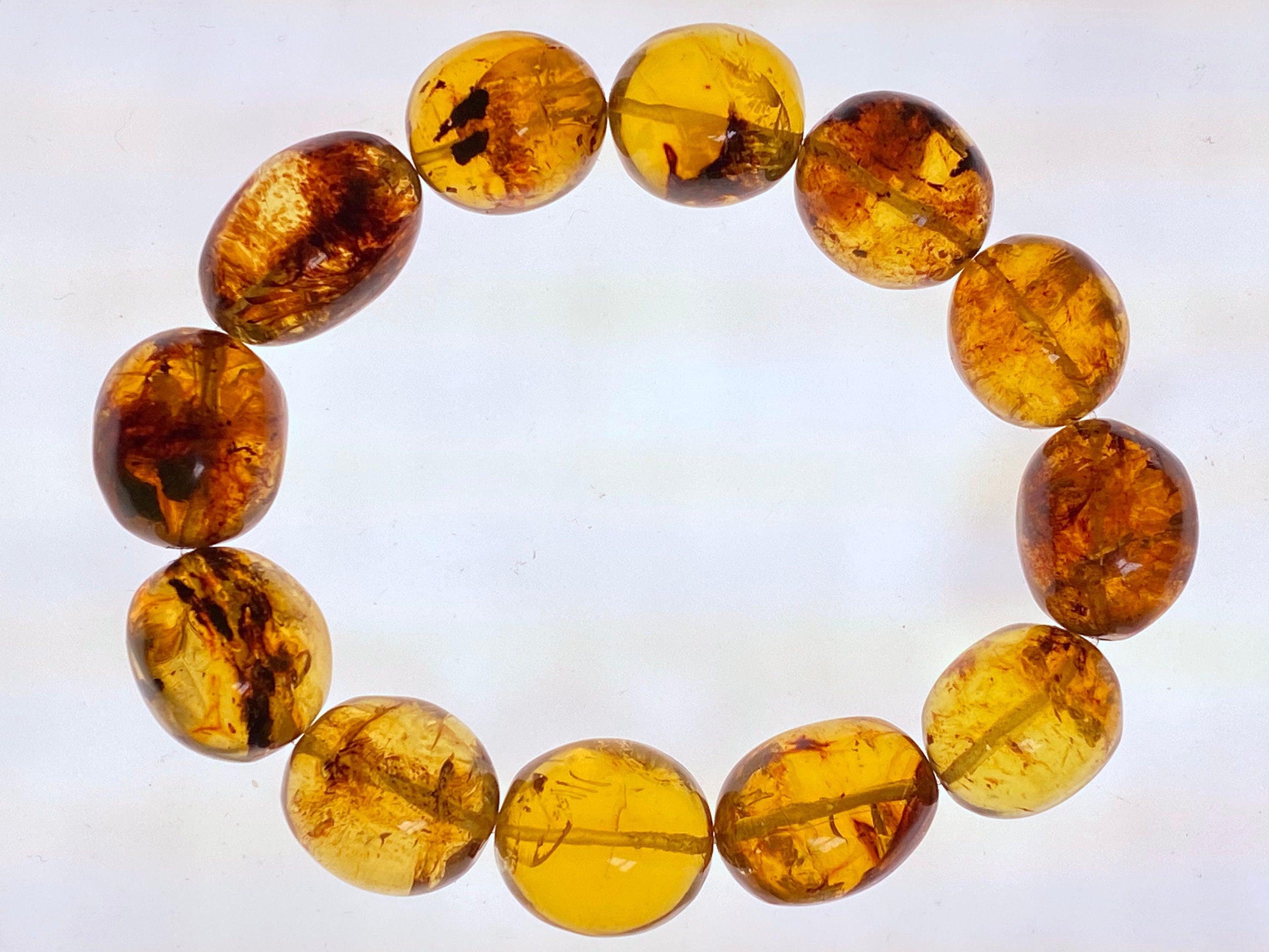 Authentic Mexican Amber Crystal Beaded Bracelet - Handmade Healing Jewelry with Natural Stones | Spiritual Healing, Meditation & Boho Fashion Accessory