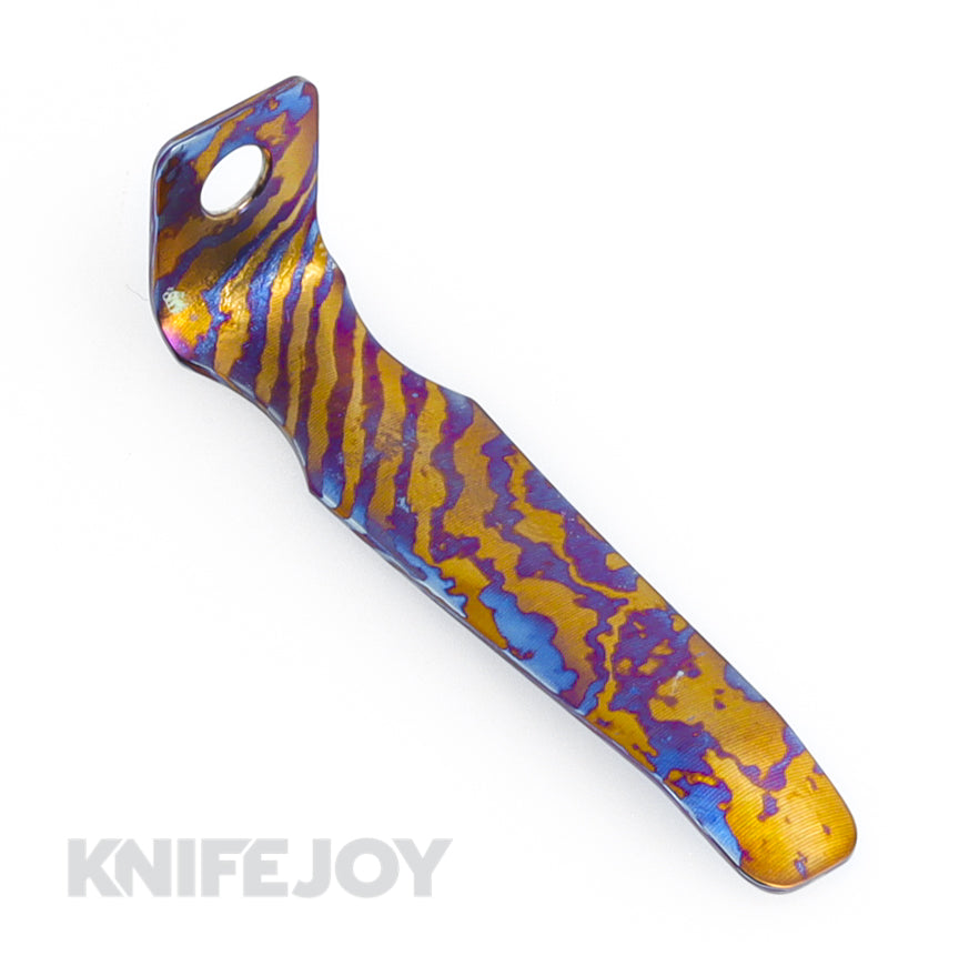 Premium Maverick Customs 3 Alloy Twist Timascus Pocket Clip for Microtech OTF Knives | Durable EDC Accessory for Tactical, Outdoor & Everyday Carry