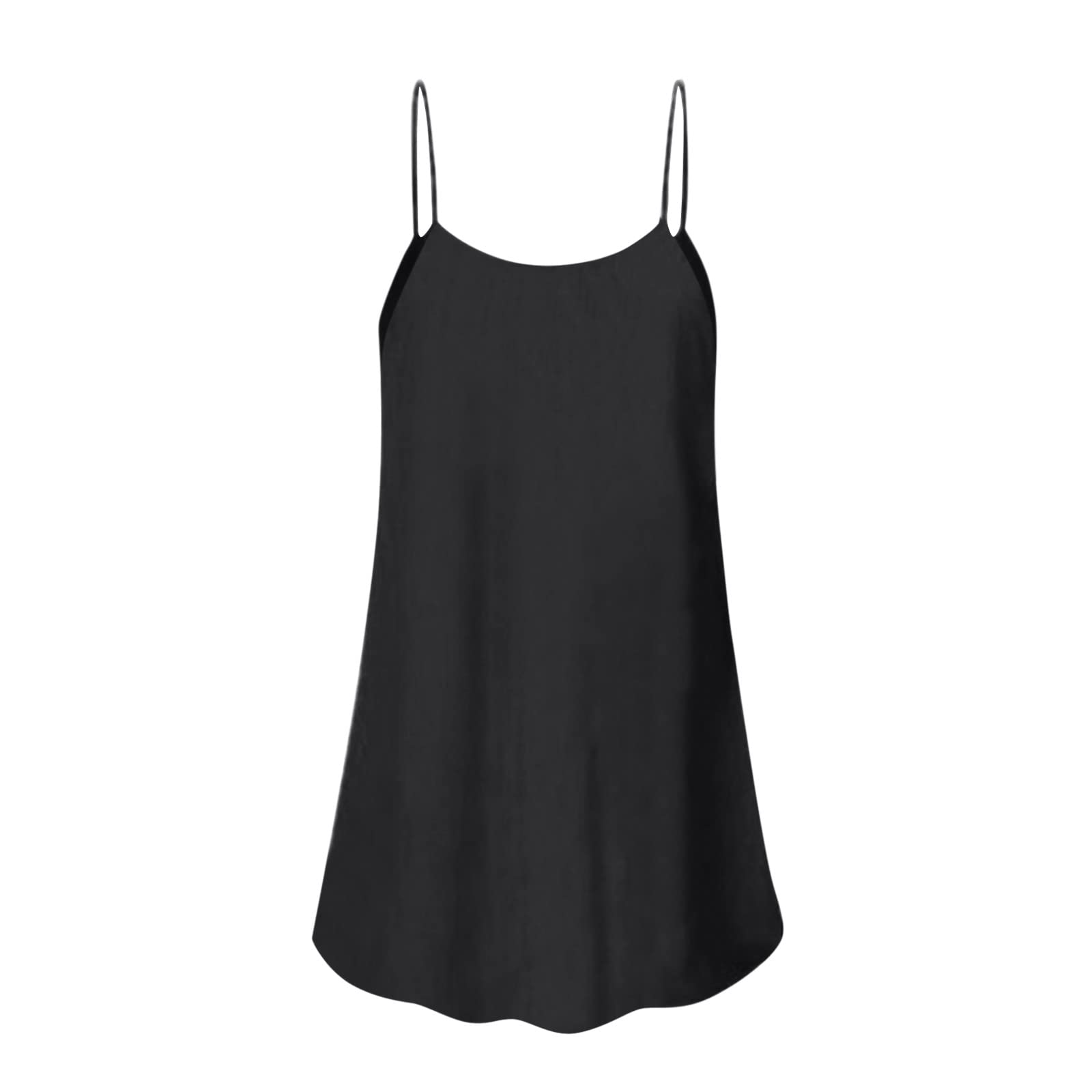 Plus Size Women's Casual Sleeveless O-Neck Tank Top with Asymmetrical Hem - Fashionable Summer Blouse for Work, Dating & Vacation
