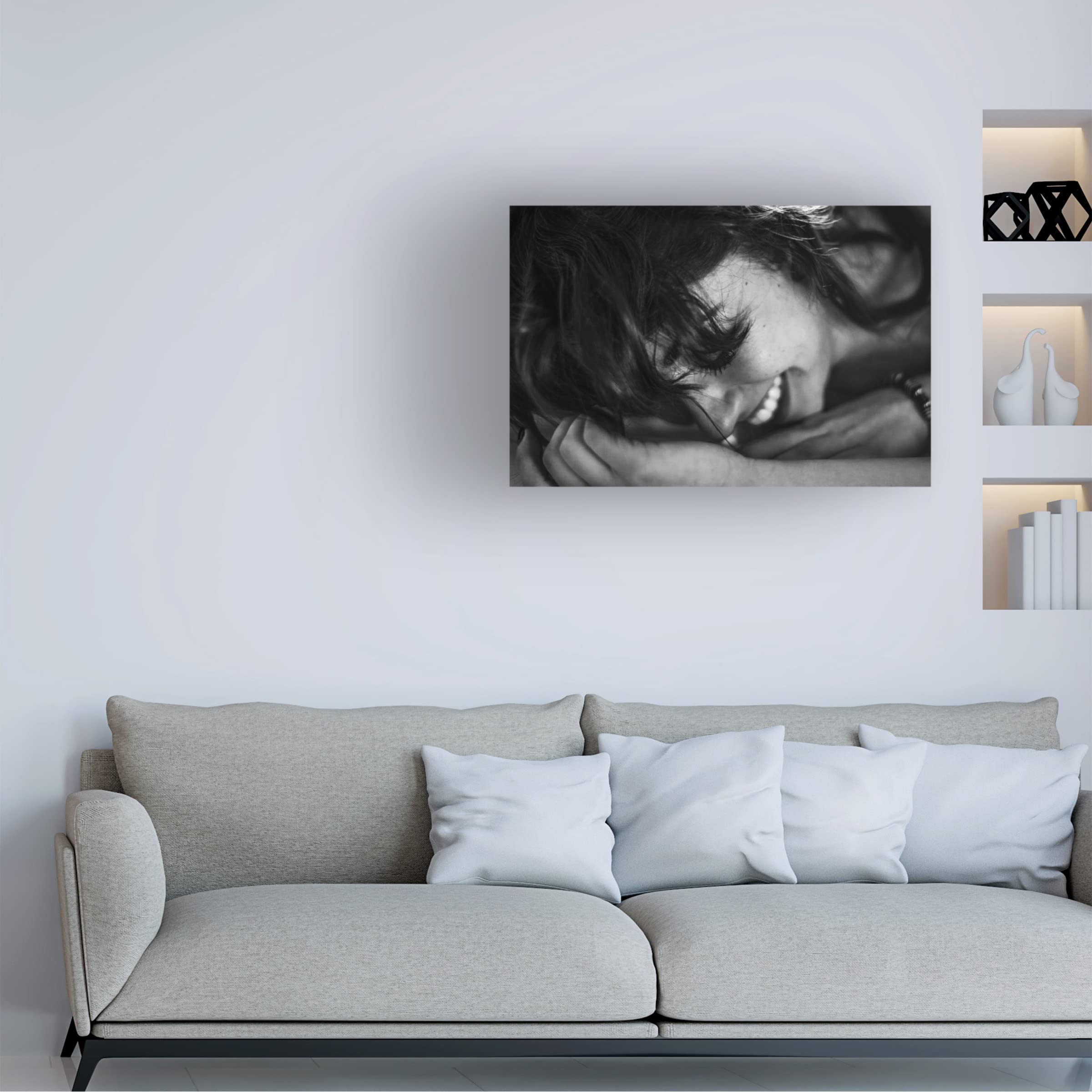 Trademark Fine Art 'Joyful' Canvas Wall Art by Davide Mennitto - Vibrant Abstract Painting for Living Room, Bedroom & Office Decor