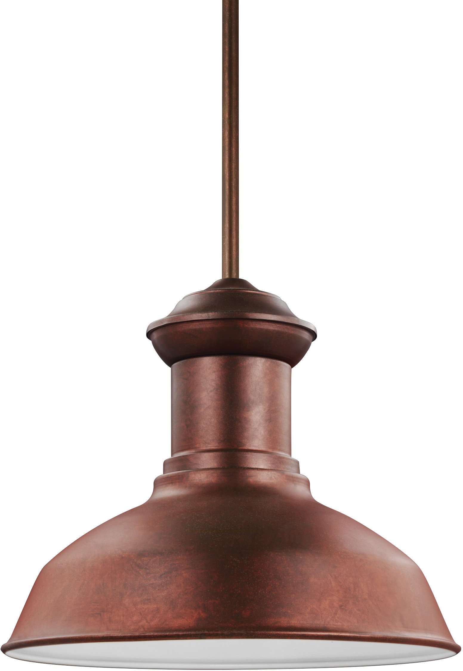 Sea Gull Lighting 6247701-44 Weather-Resistant Outdoor Copper Pendant Light - Elegant Weathered Finish for Patio, Porch & Garden Decor