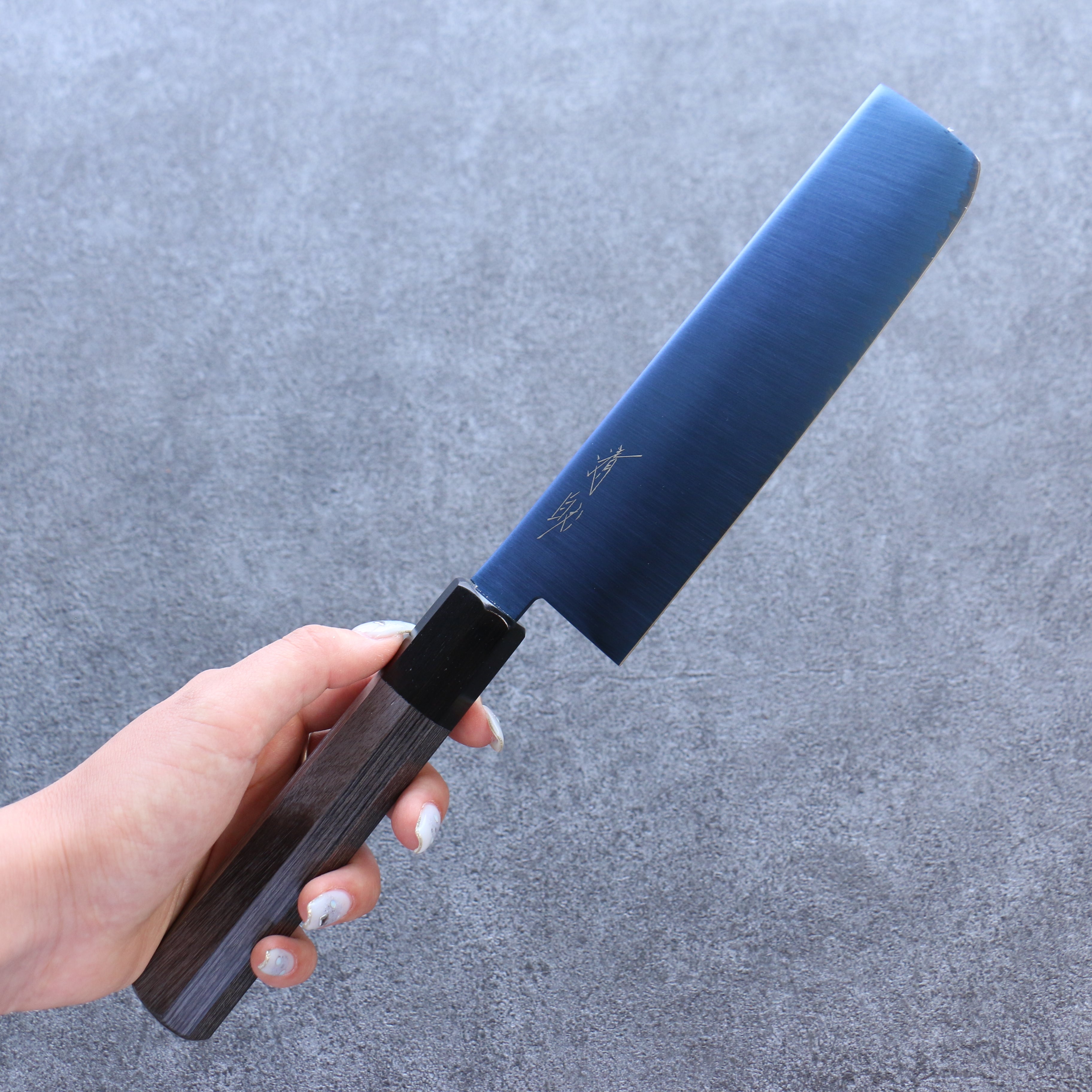 Premium Seisuke SK 85 Nakiri Knife 160mm - Japanese Stainless Steel Blade with Ion Plating & Gray Pakka Wood Handle - Perfect for Sushi, Vegetables & Asian Cuisine Prep