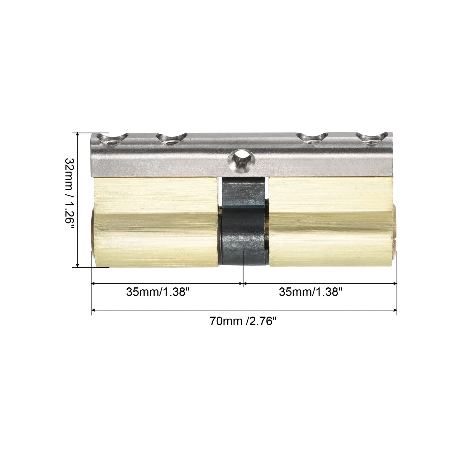 PATIKIL 35/35 (70mm Overall) European Double Lock Cylinder, 2 Pack Door Cylinder Lock with 2 Renovation Keys & 6 Owner Keys - Secure Home & Office Entry, Ideal for Apartment Doors & Commercial Buildings