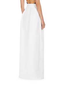 Long Wide Gabardine Skirt for Women - Elegant High Waist Flowy Maxi Skirt | Perfect for Office, Casual Wear & Special Occasions