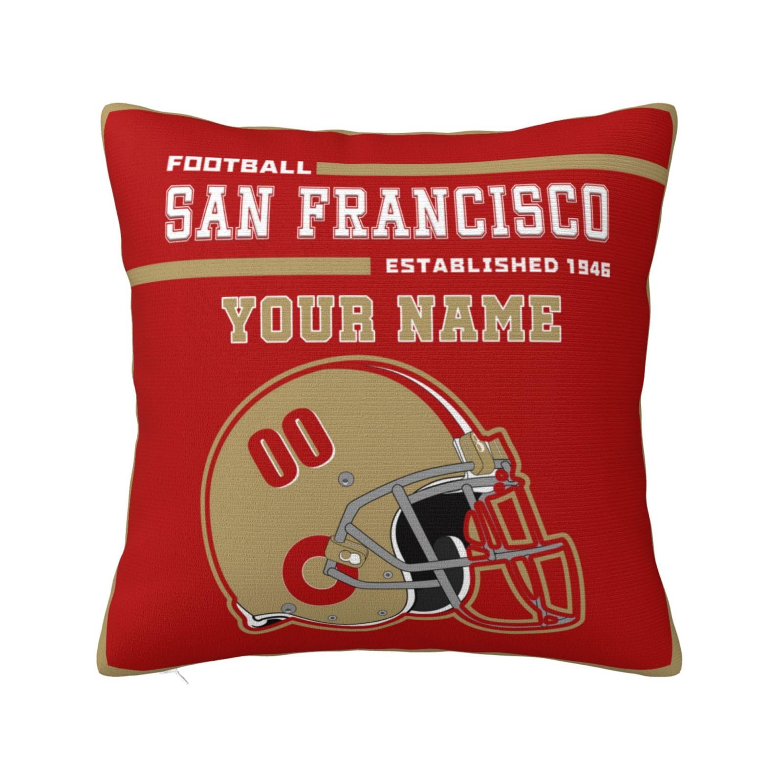 Custom San Francisco Throw Pillow Covers - Personalized Name & Number Pillowcases for Sports Fans - Unique Gifts for Men, Women & Youth - Perfect for Home Decor, Game Day & Fan Gifts