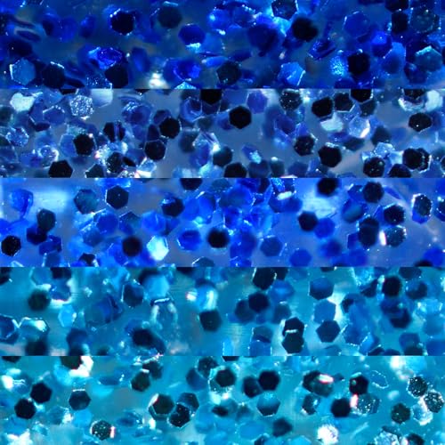 5x Blue Glitter Shades