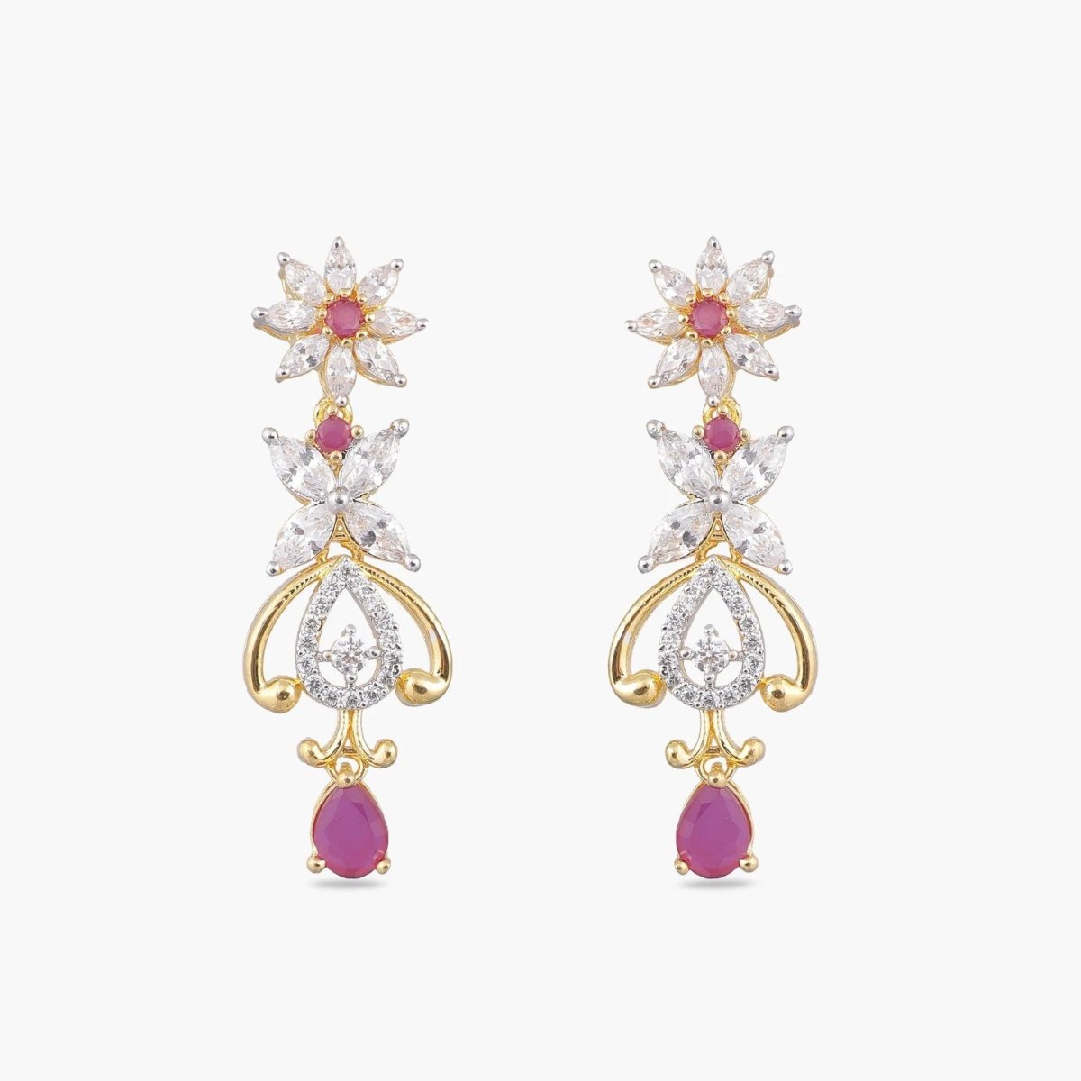 Saloni Nakshtatra CZ Necklace Set - Elegant Cubic Zirconia Jewelry for Women | Perfect for Parties, Weddings & Special Occasions