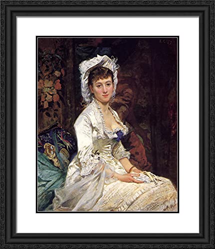Black Ornate Wood Frame with Double Matting