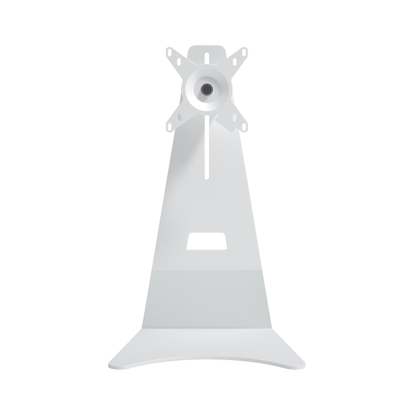 Addit Monitor Stand 500 - Adjustable Flat Panel Desk Mount for 75x75mm & 100x100mm VESA Screens (240-390mm Height, White Steel, Compact Design 265x230x475mm) - Perfect for Home Office & Workspace Ergonomics