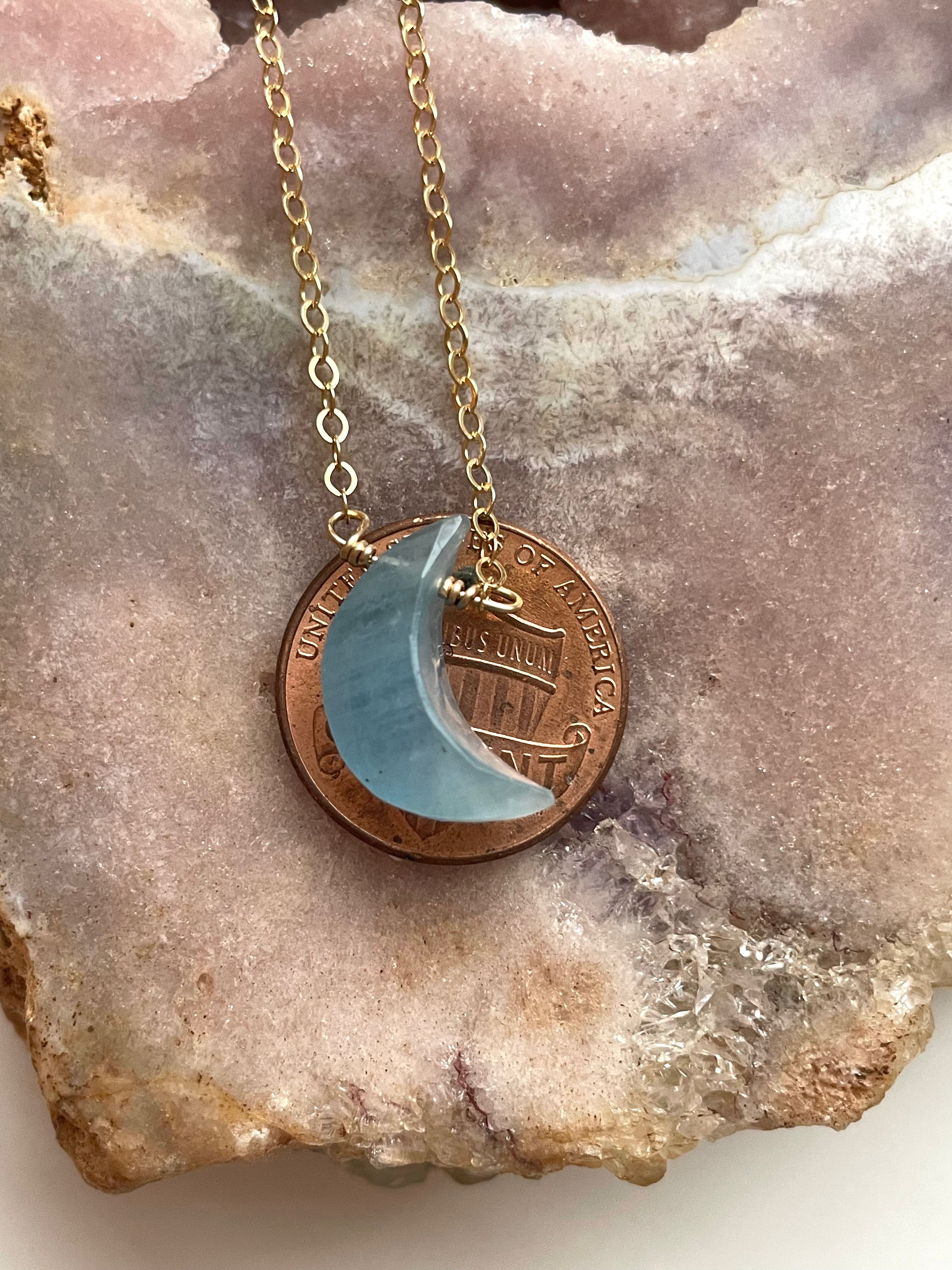 Handmade Aquamarine Pendant Necklace - Sterling Silver or Gold Fill Options - Perfect for Birthdays, Anniversaries & Special Occasions