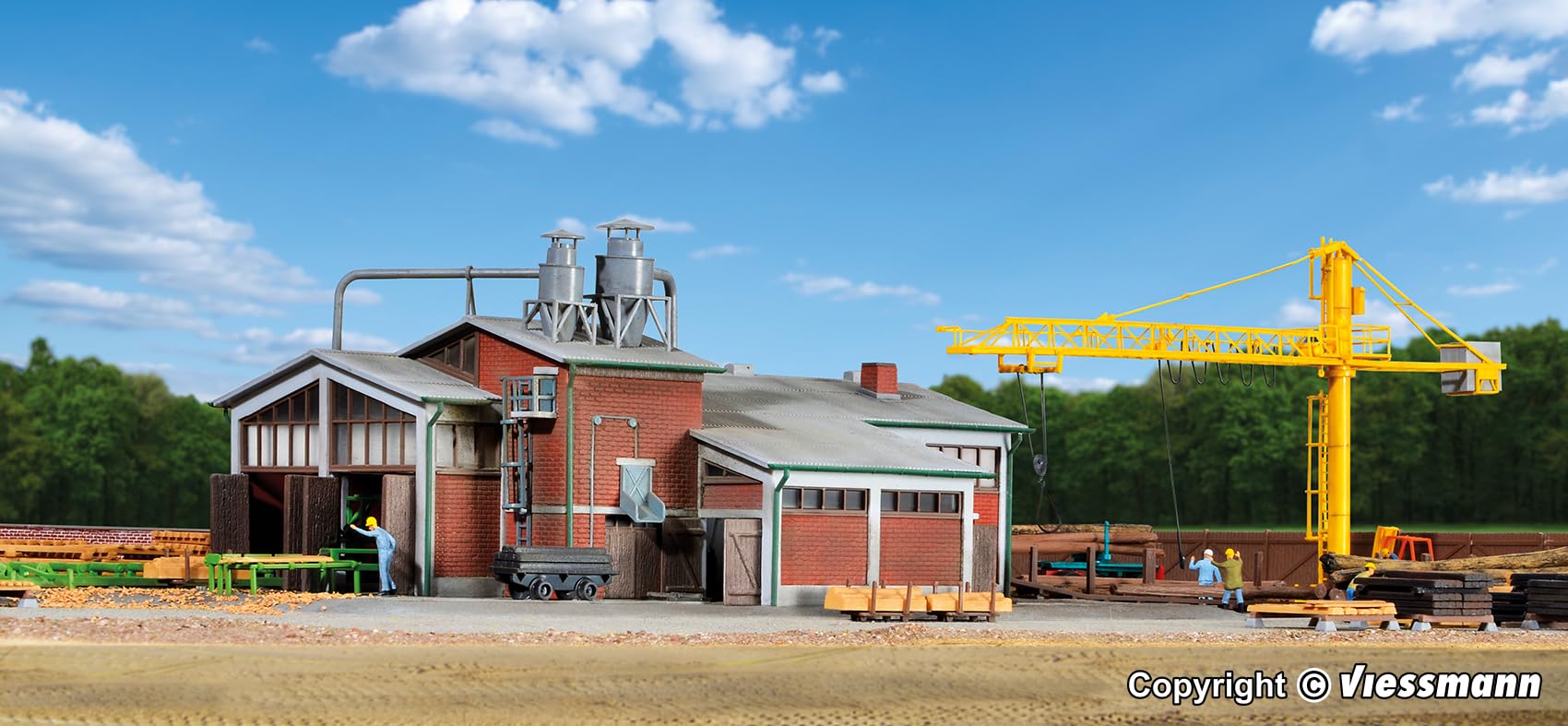 HO Scale Model Building Kit - Detailed Sawmill & Lumber Company with Interior Design | Perfect for Railroad Scenery, Dioramas & Collectors