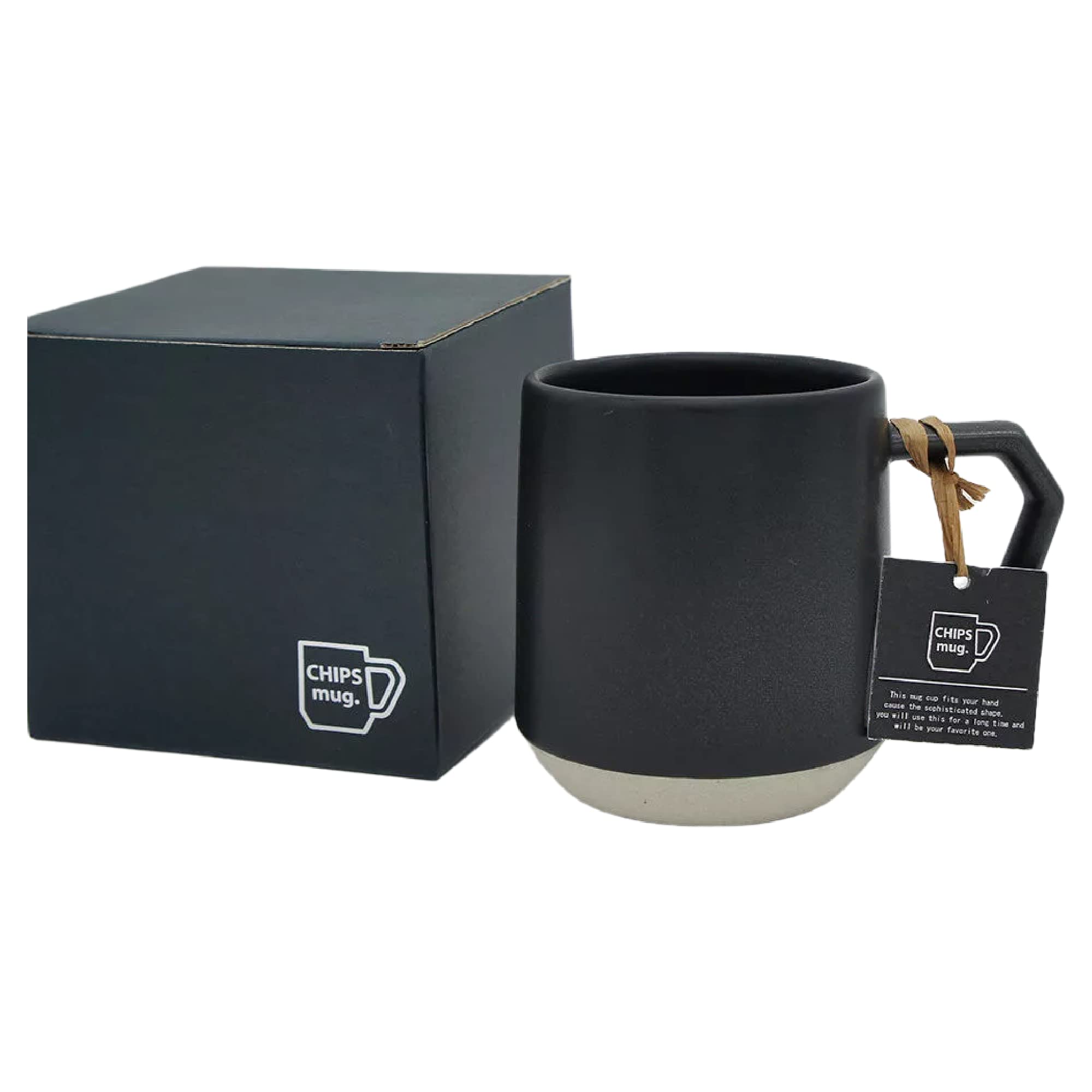 Premium Japanese Ceramic Coffee Mug & Tea Cup - 12oz, Dishwasher & Microwave Safe, Matte Black - Perfect for Home, Office & Gifts
