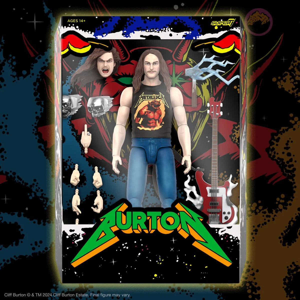 Cliff Burton Superhero Poster - The Ultimates 7-Inch Collectible Action Figure for Music Fans & Marvel Enthusiasts - Perfect for Home Decor, Gift Giving & Comic Book Displays