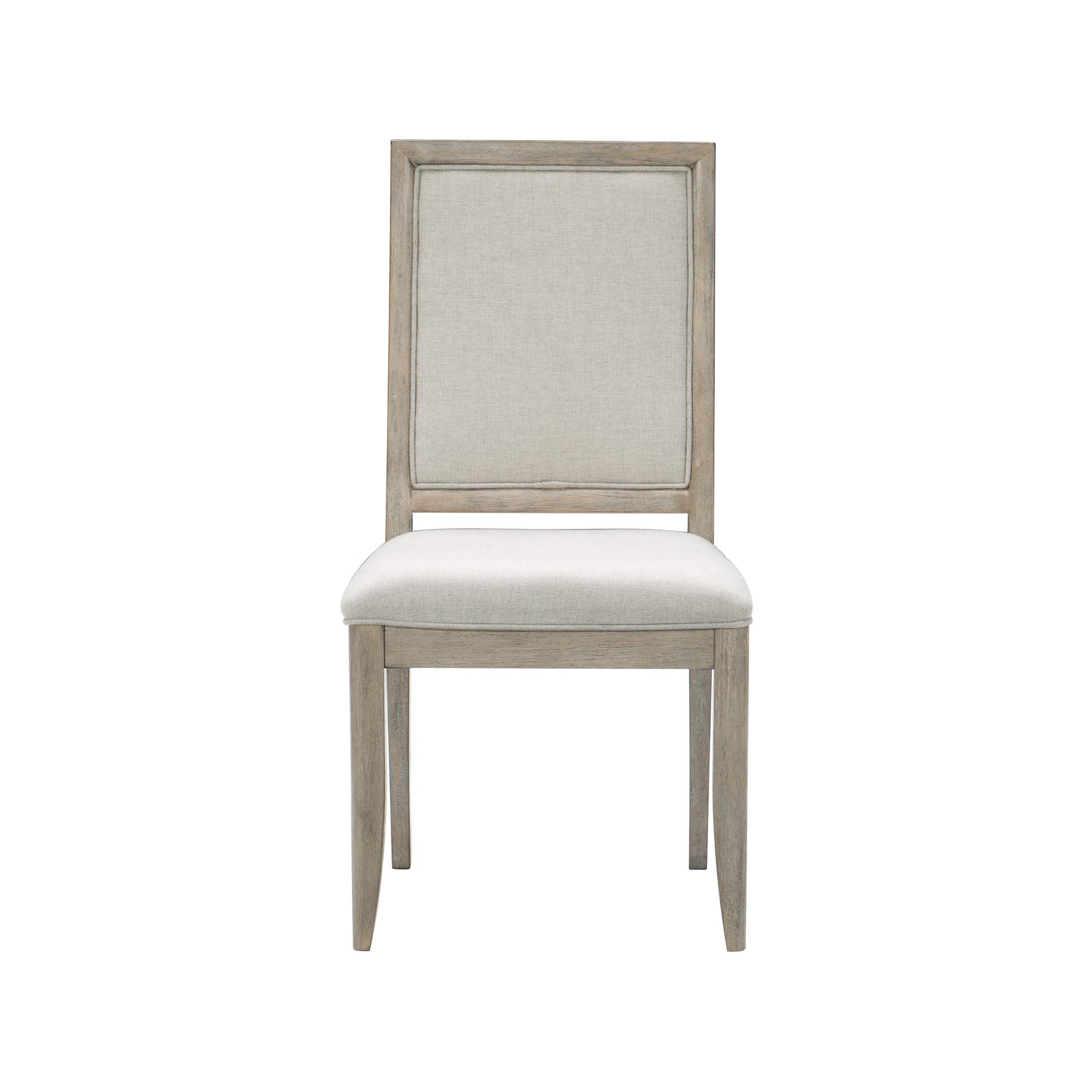 Homelegance Modern Dining Side Chairs (Set of 2) - Gray Upholstered Kitchen Chairs with Sturdy Metal Legs - Perfect for Dining Room, Kitchen Island, and Breakfast Nook