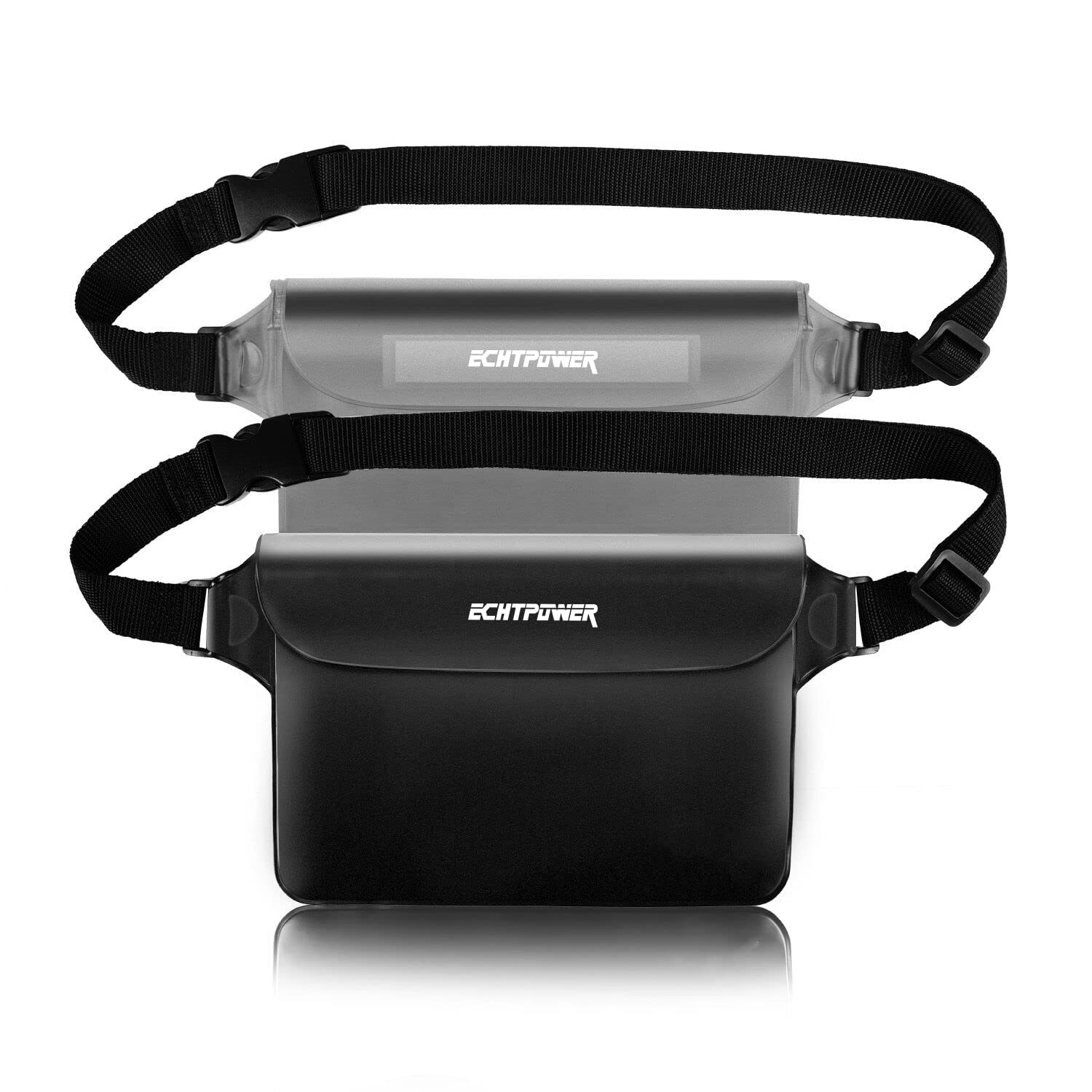 ECHTPower 2-Pack Waterproof Pouch Bag - Adjustable Waist Strap Dry Bag for Swimming, Beach, Kayaking, Boating & Outdoor Activities | Perfect for Water Sports, Travel & Adventure