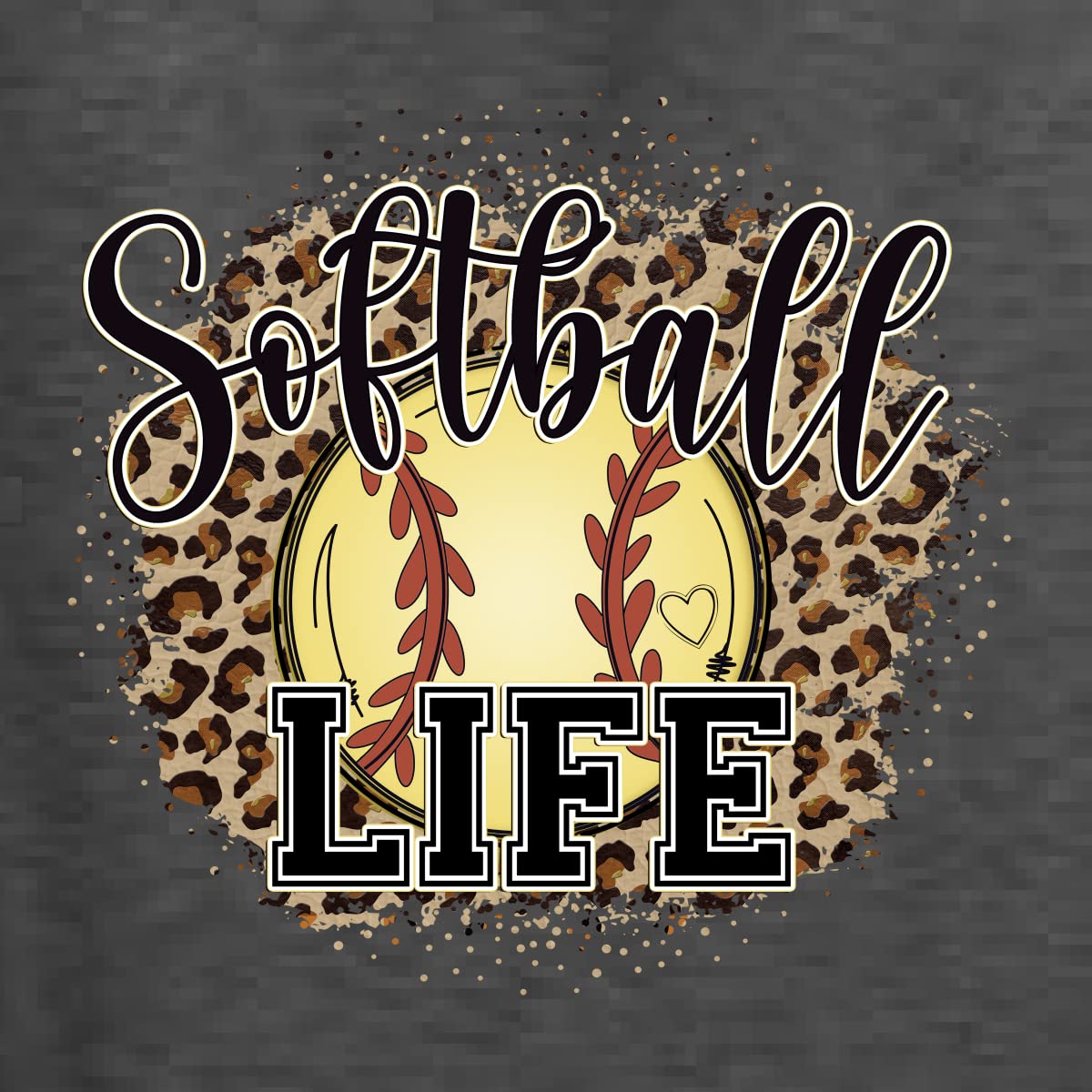 Wild Bobby Softball Life Animal Print Graphic Sweatshirt - Unisex Crewneck Pullover for Girls & Boys - Perfect for Sports, School & Casual Wear