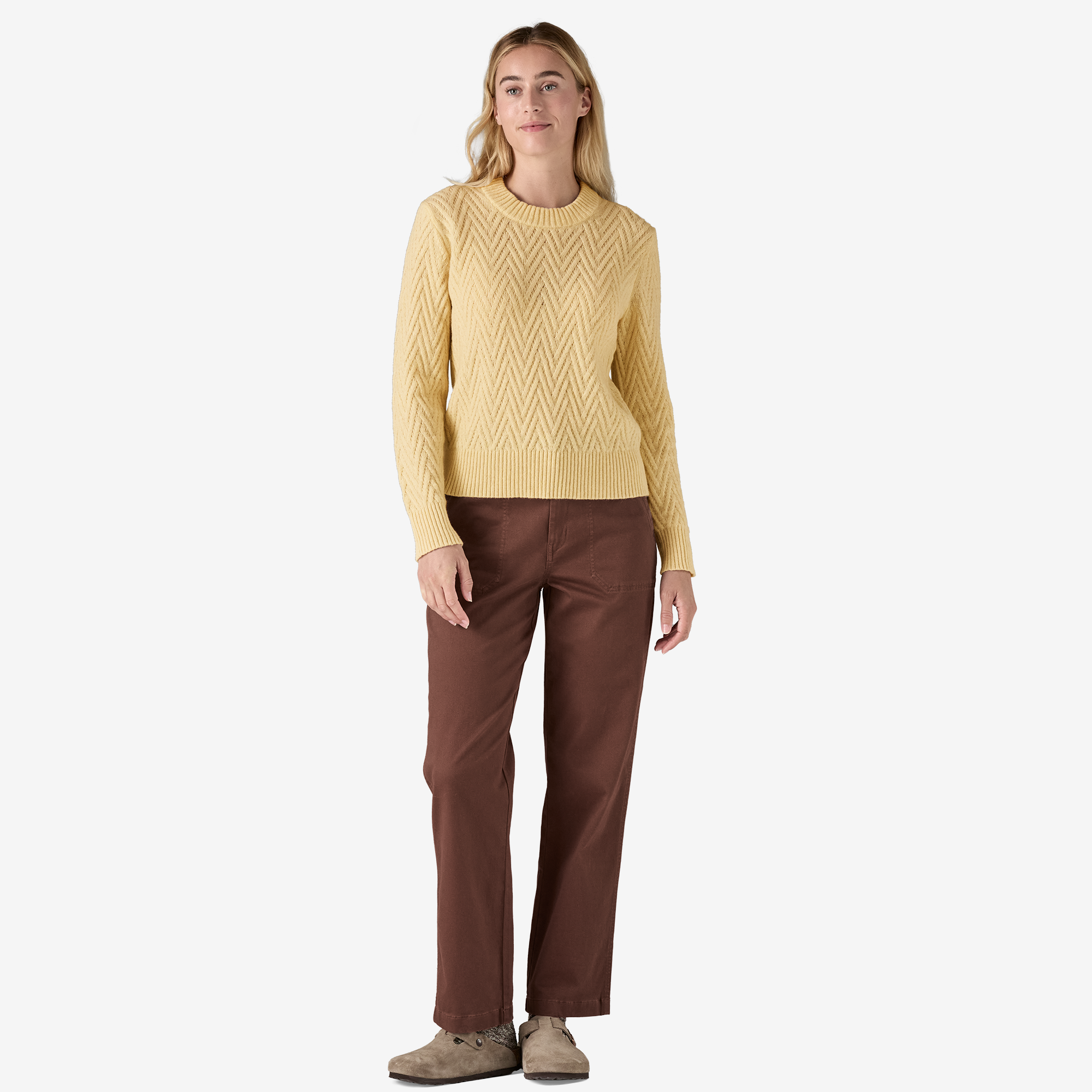 Eco-Friendly Women's Recycled Wool Blend Crewneck Sweater - Soft & Warm Winter Pullover for Casual Outfits & Cozy Home Wear
