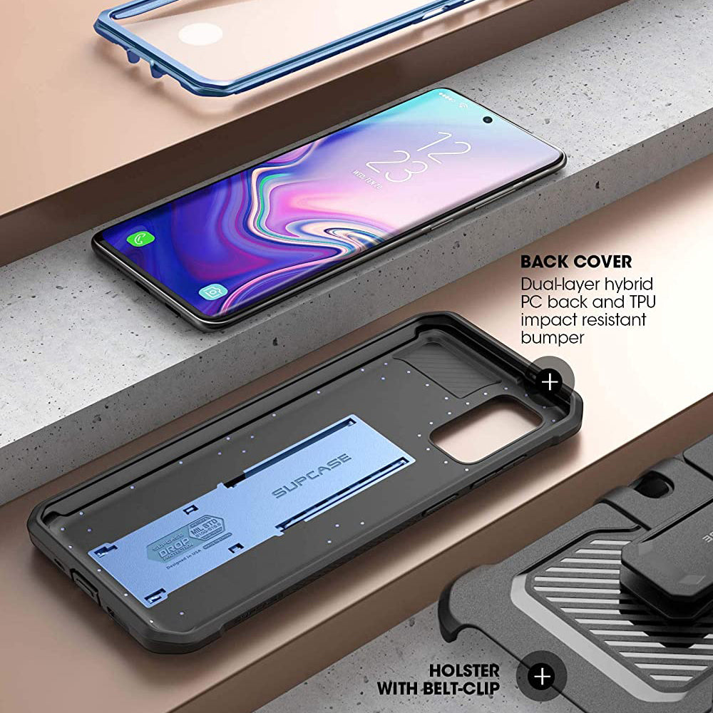 Samsung Galaxy S20 FE Case - Unicorn Beetle Pro Rugged Protective Cover with Kickstand (Metallic Blue) | Shockproof Military-Grade Protection for Outdoor, Work & Daily Use