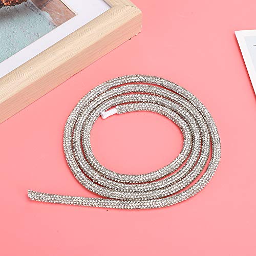 Sparkling Rhinestone Trim for DIY Clothing & Jewelry Making - Durable Shiny Decorative Rope with Fine Craftsmanship | Perfect for Dress Embellishment, Costume Design, and Handmade Accessories